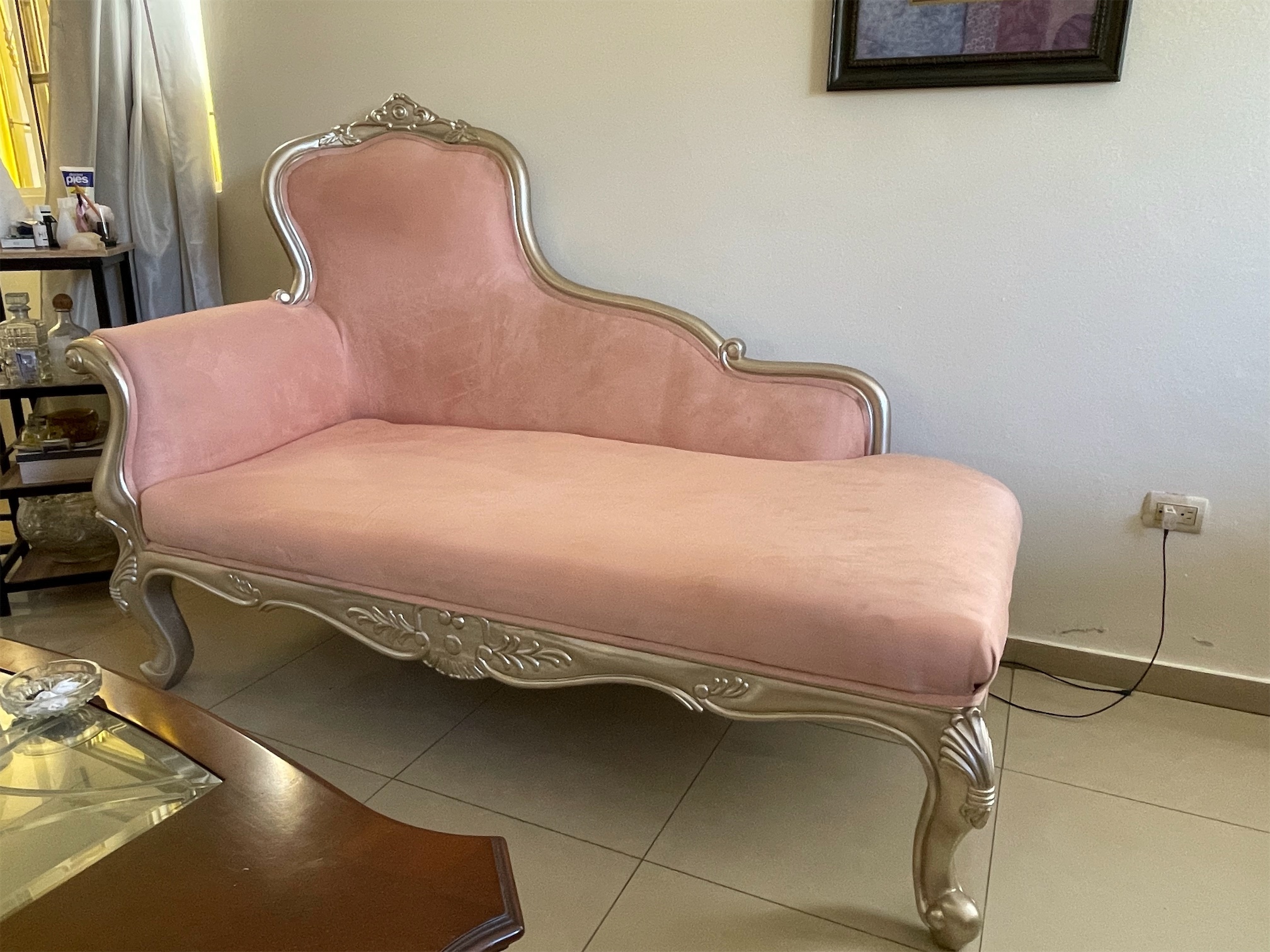 muebles y colchones - Mueble tipo diván clásico con Capitoné Tela de alta calidad 3