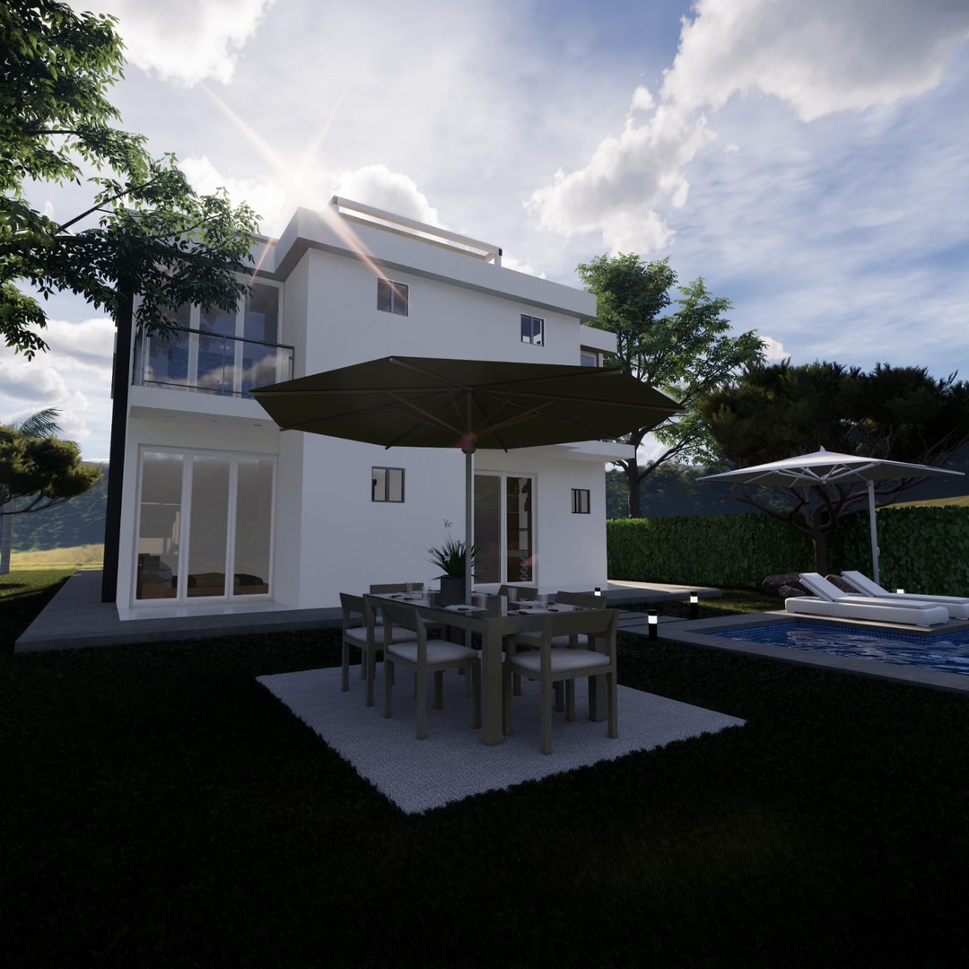 casas vacacionales y villas - PRECIOSA VILLA DE 4 HABITACIONES CON PISCINA EN PUNTA CANA vista cana 5