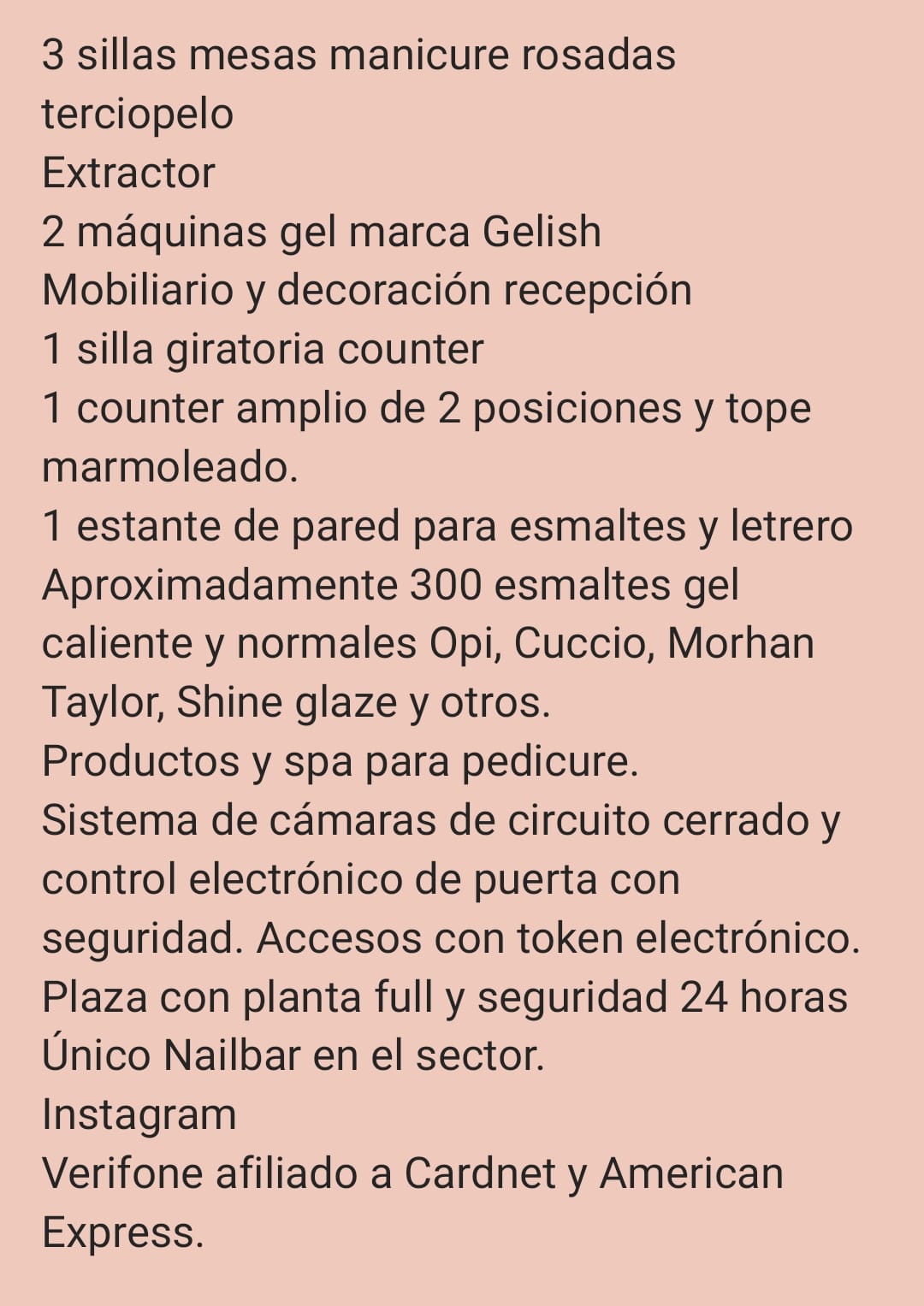 negocios en venta - Nailbar equipado full excelente oportunidad!!! 3