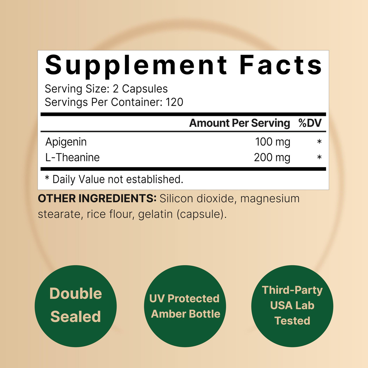 Salud y Equipamiento Médico - Apigenina 100 Mg Con L-teanina, 240 Capsulas 2