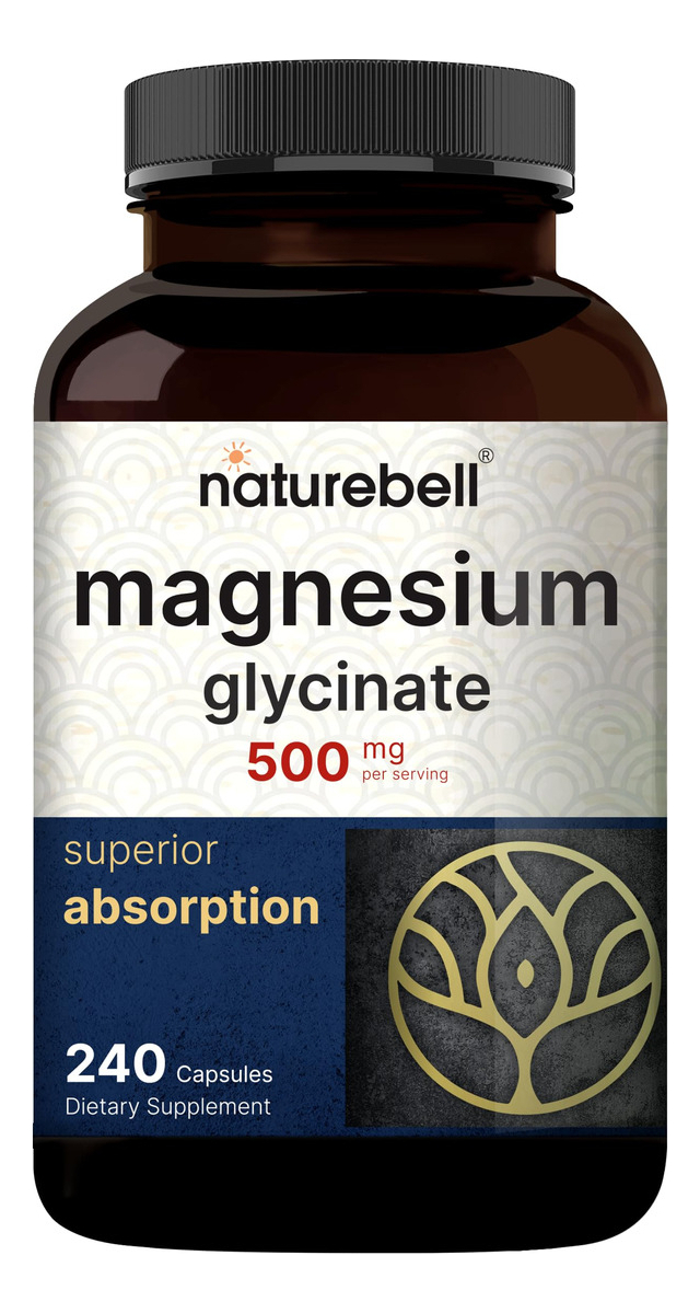 Salud y Equipamiento Médico - Glicinato De Magnesio 500mg 240cap Naturebell