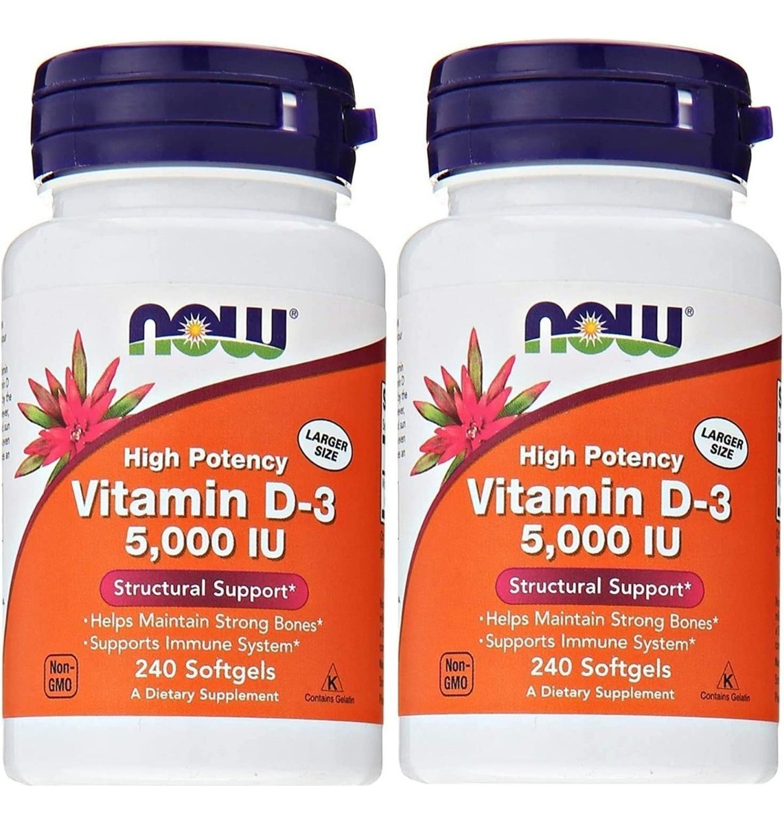 Salud y Equipamiento Médico - Vitamina D3 5000 Iu Now Foods
