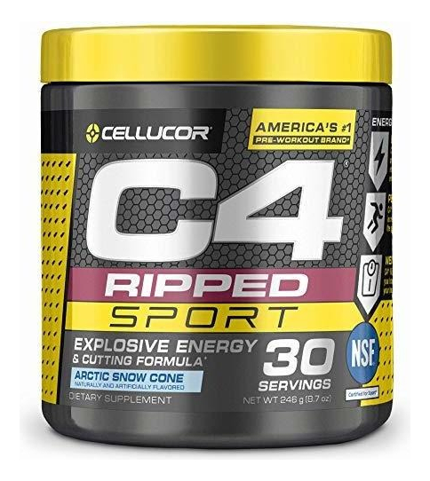 Salud y Equipamiento Médico - Pre-entreno - C4 Ripped Sport - 30 Servicios, 8.7 Oz