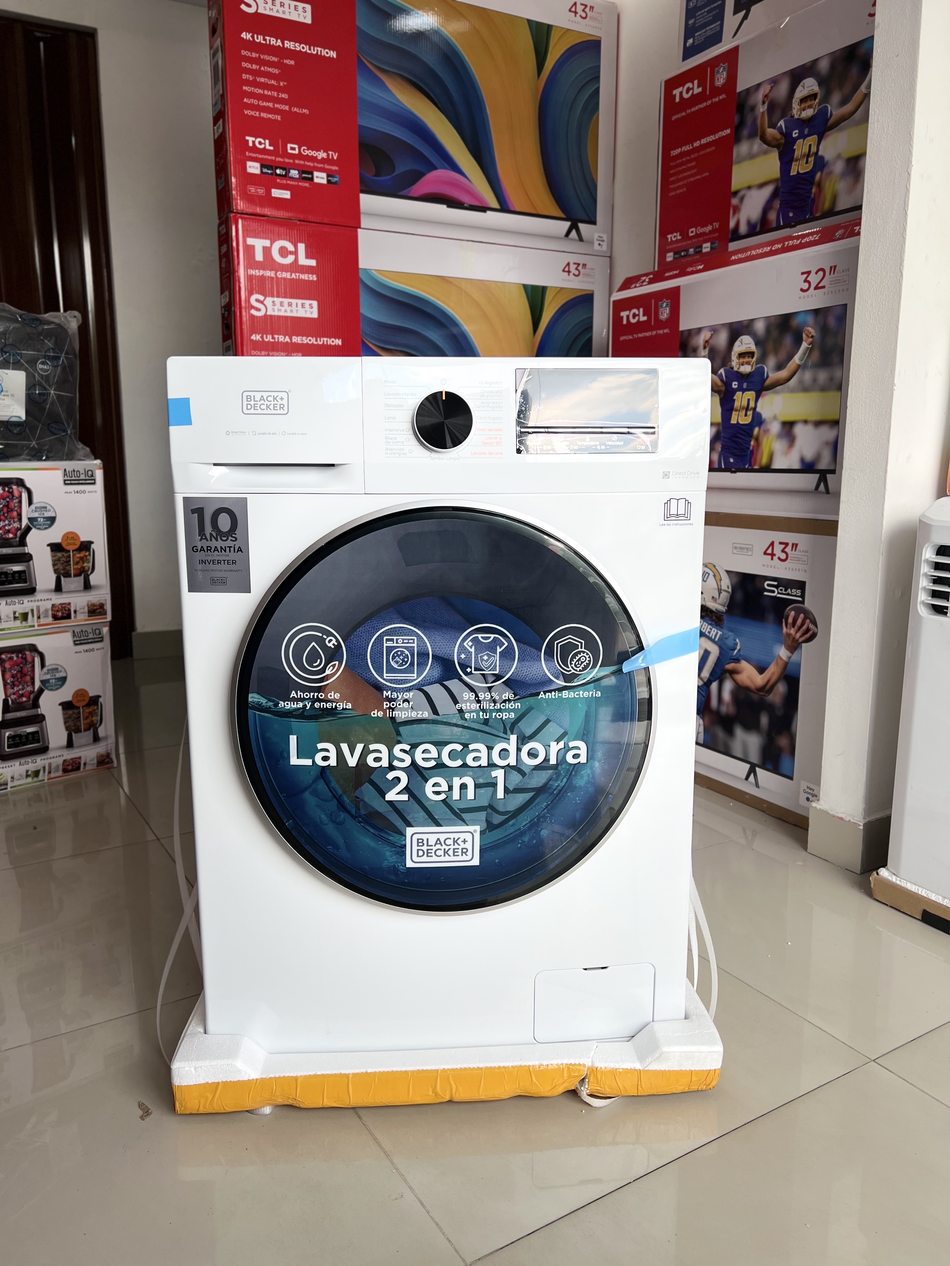 electrodomesticos - lavadora y secadora lavaseca Black&Decker 33 libras la ropa sale caliente lista  4