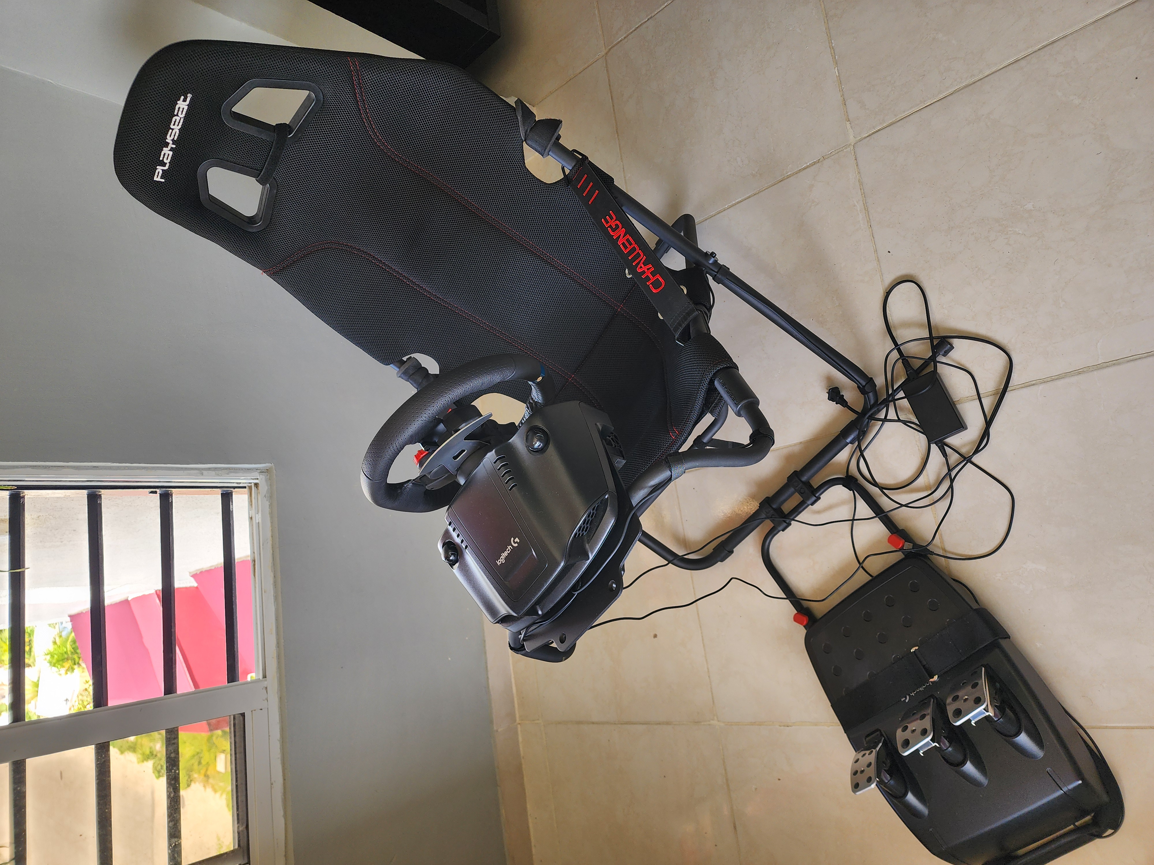 consolas y videojuegos - Volante para Play Station y playseat  0