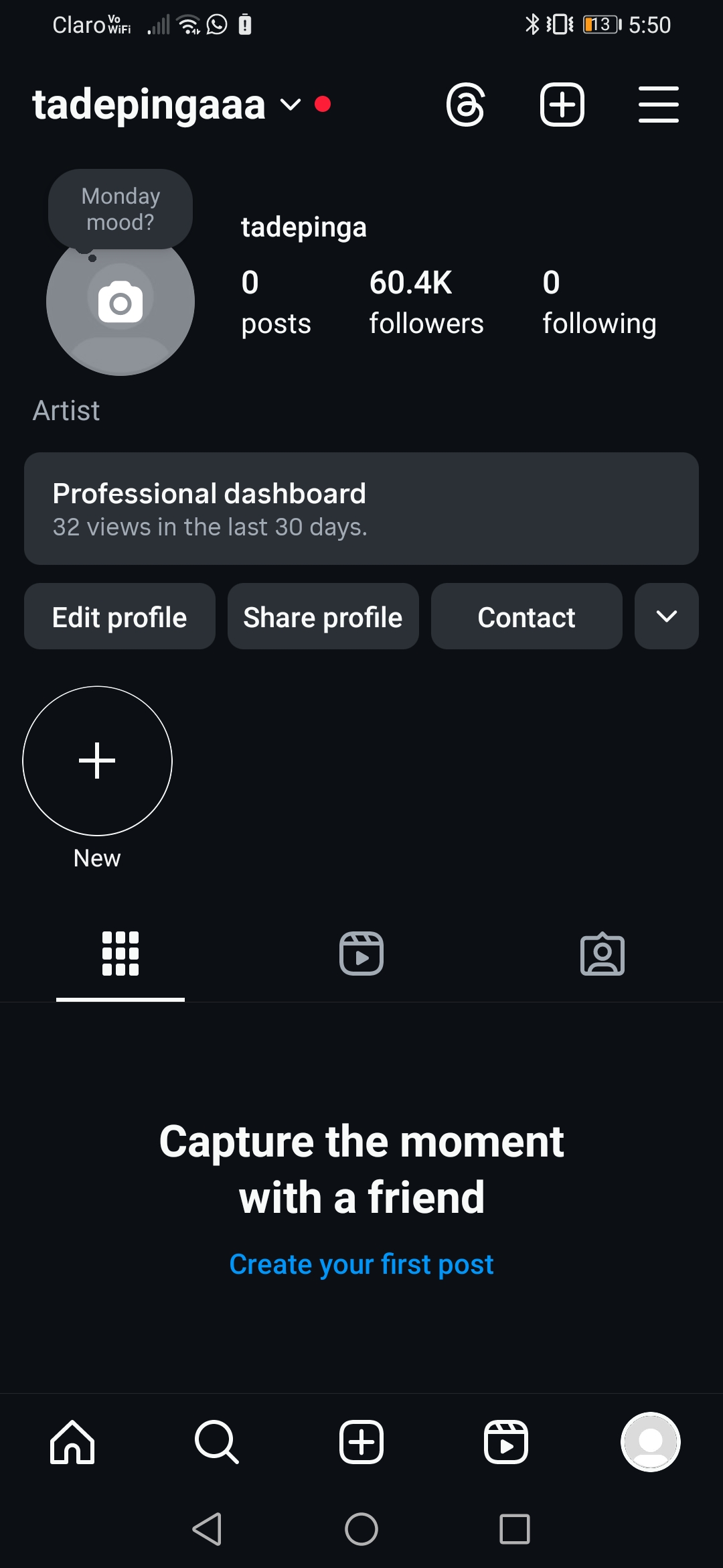 negocios en venta - Vendo mi cuenta de instagram con 60, 400 seguidores dominicanos, reales. 