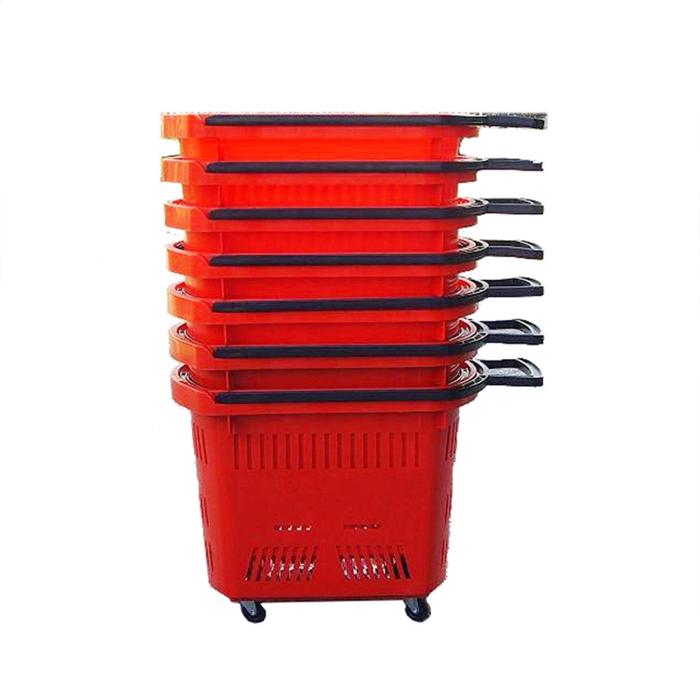 cocina - Canasta con ruedas para tienda y supermercado Cesta de compra  4