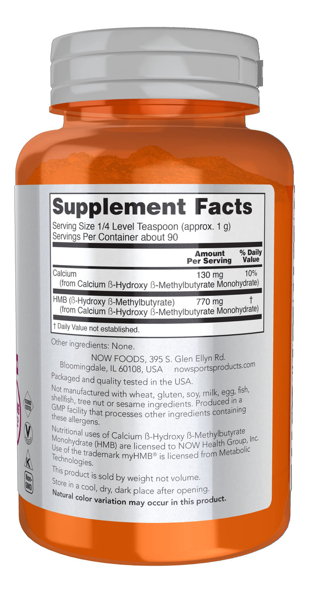 Salud y Equipamiento Médico - Now Sports Nutrition, Polvo De Hmb 1