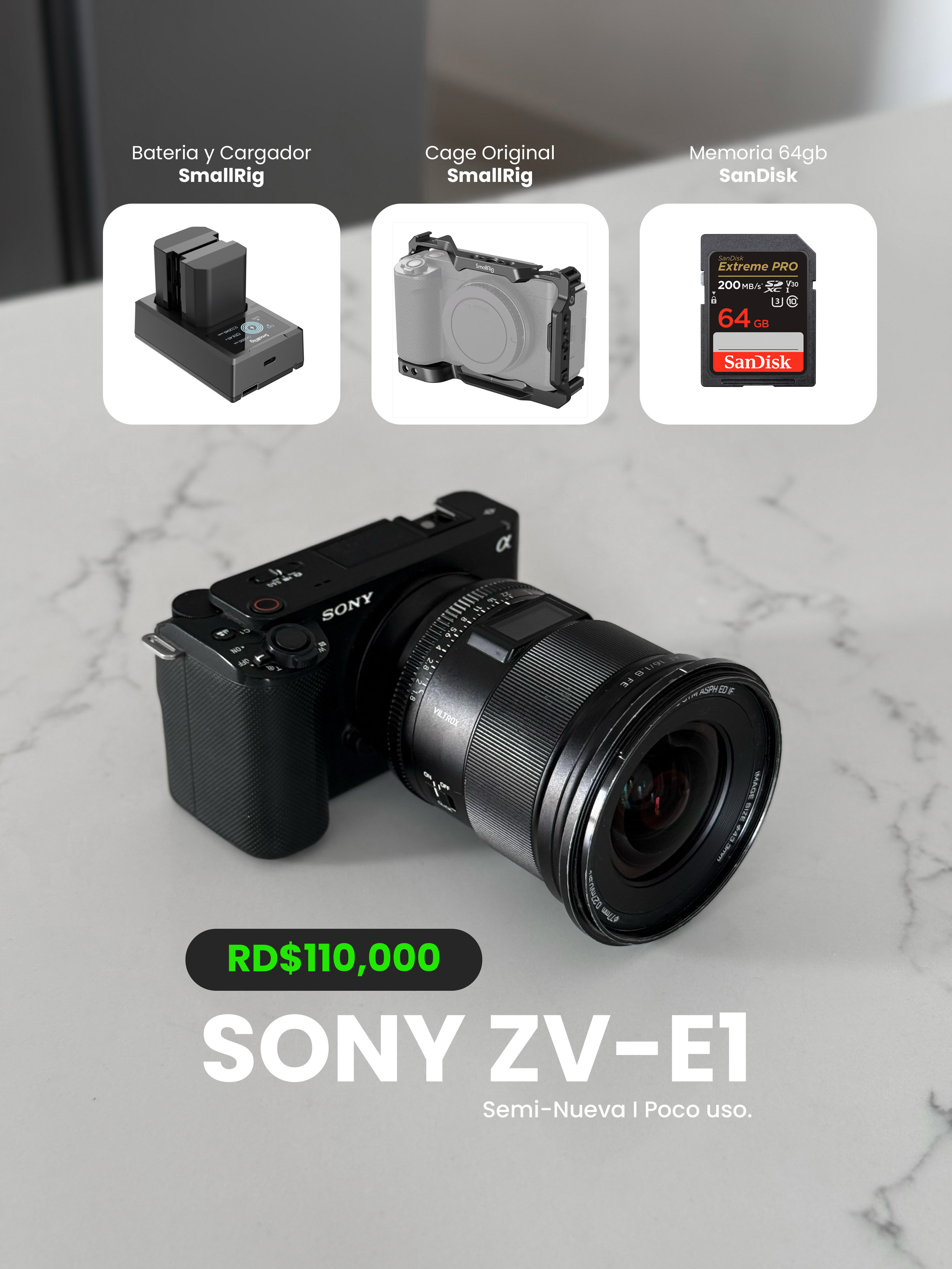 camaras y audio - SONY ZV-E1 CÁMARA 4K - PODCAST Y CONTENIDO 3