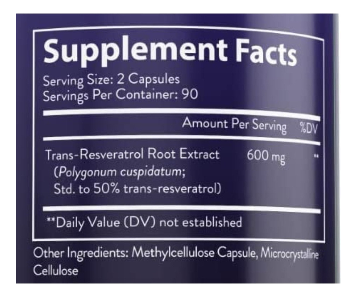 Salud y Equipamiento Médico - Resveratrol 600mg 180 Cápsulas - U - Unidad A $1272 1