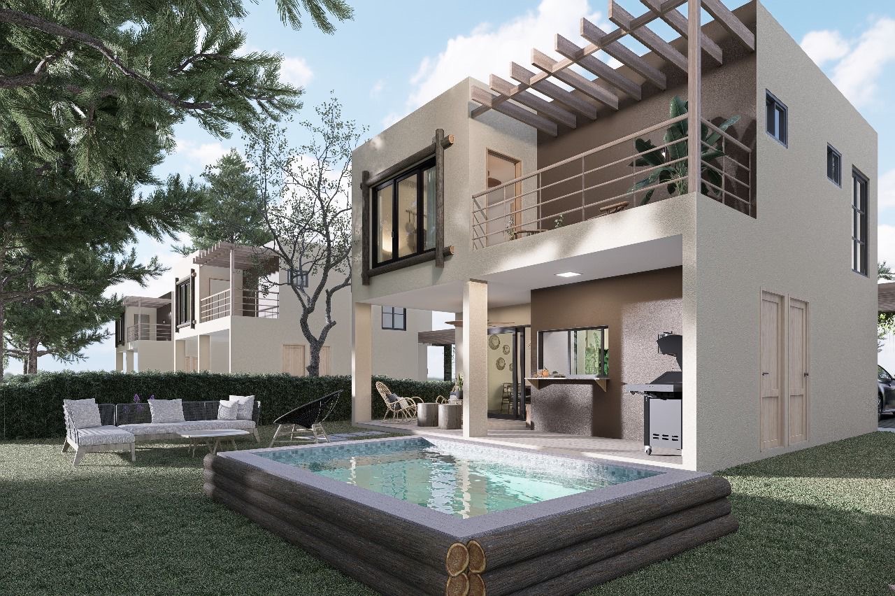 casas vacacionales y villas - Villas de 3 habitaciones en Buena Vista Jarabacoa   0