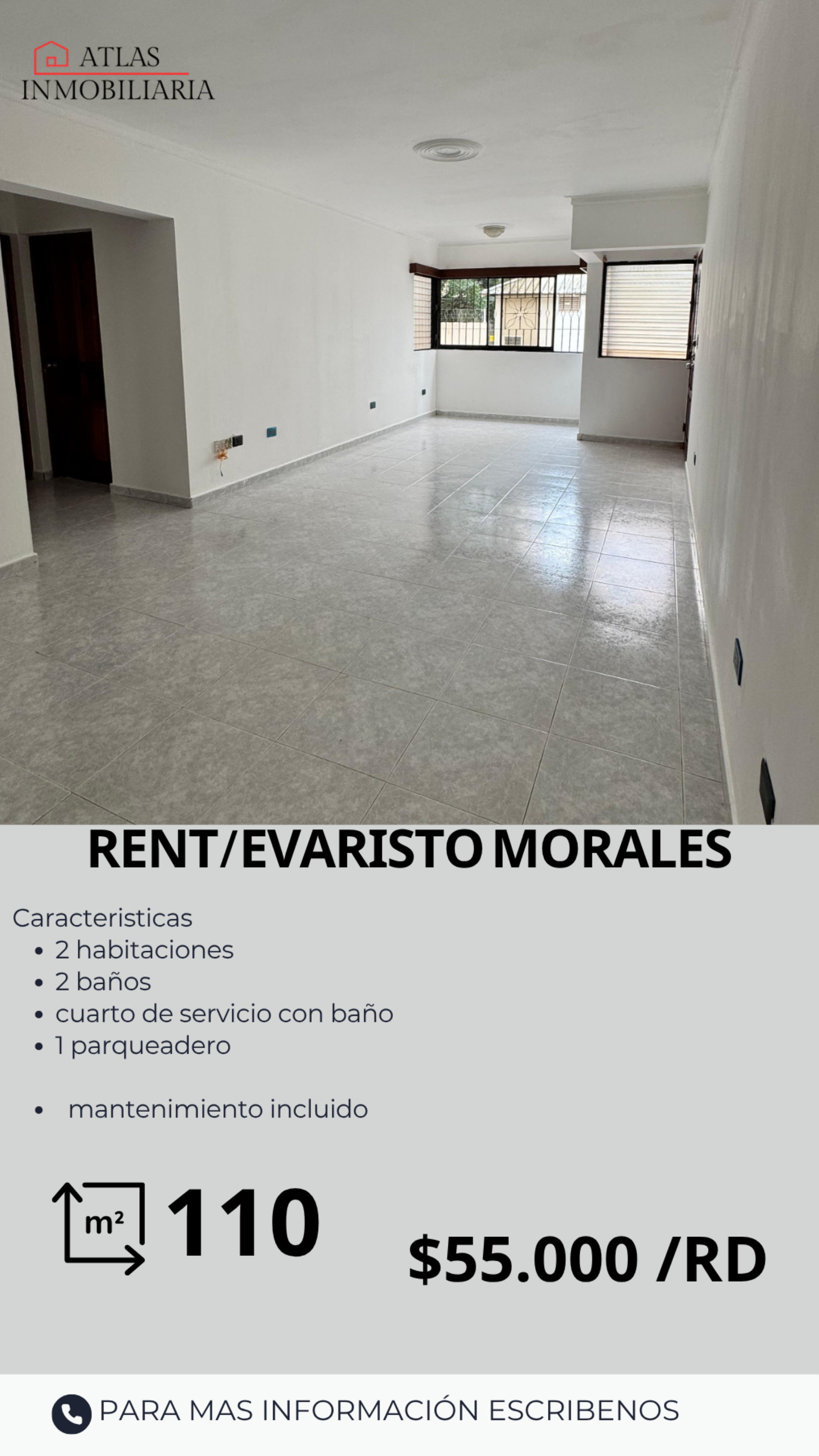 apartamentos - apartamento en alquiler- Evaristo Morales  0