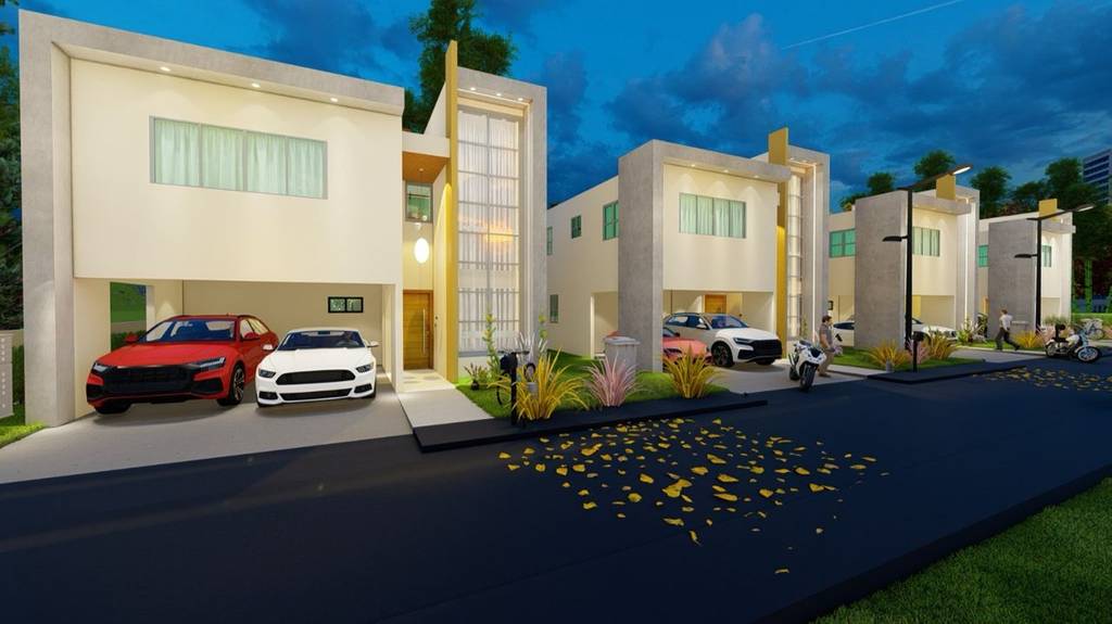 casas - Villas en Boca Chica de 3 niveles 3 habitaciones , 3