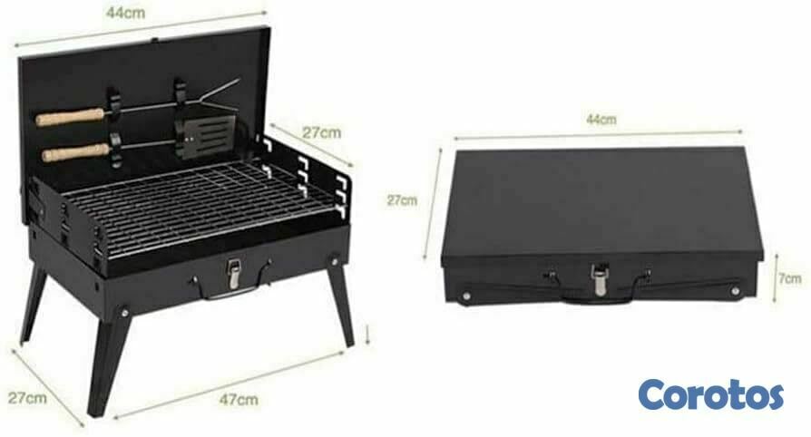 herramientas, jardines y exterior - KIT BBQ ASADERO PORTATIL DE PARRILLADA A CARBON 3