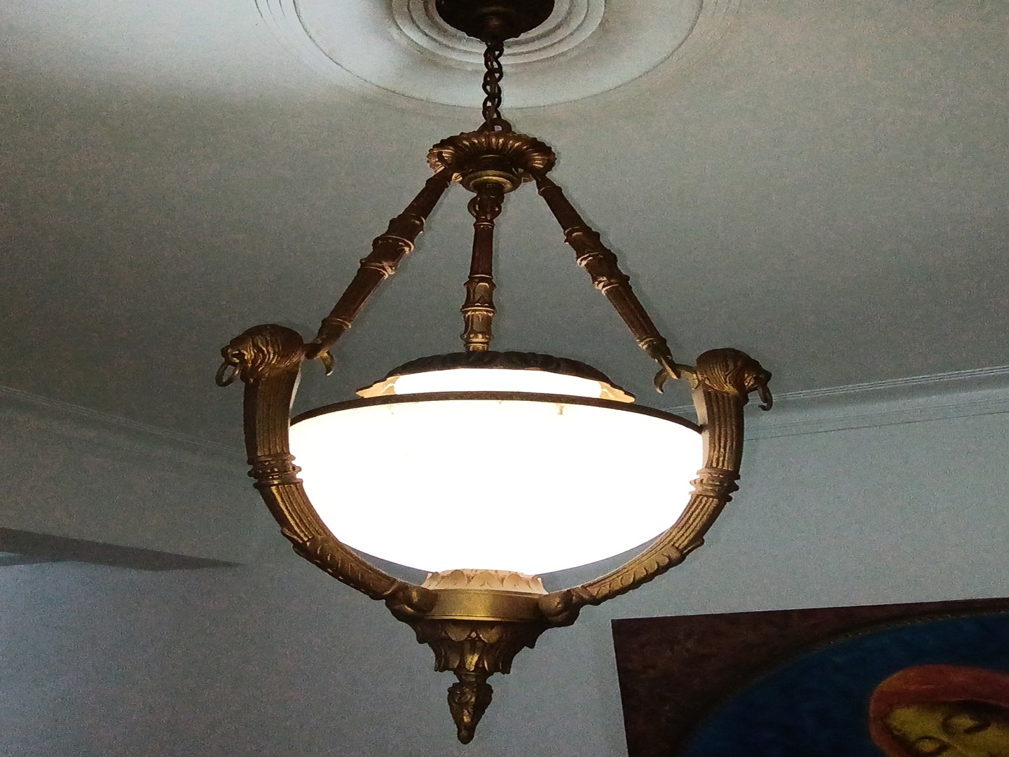 decoración y accesorios - Lámpara de alabastro y bronce 1