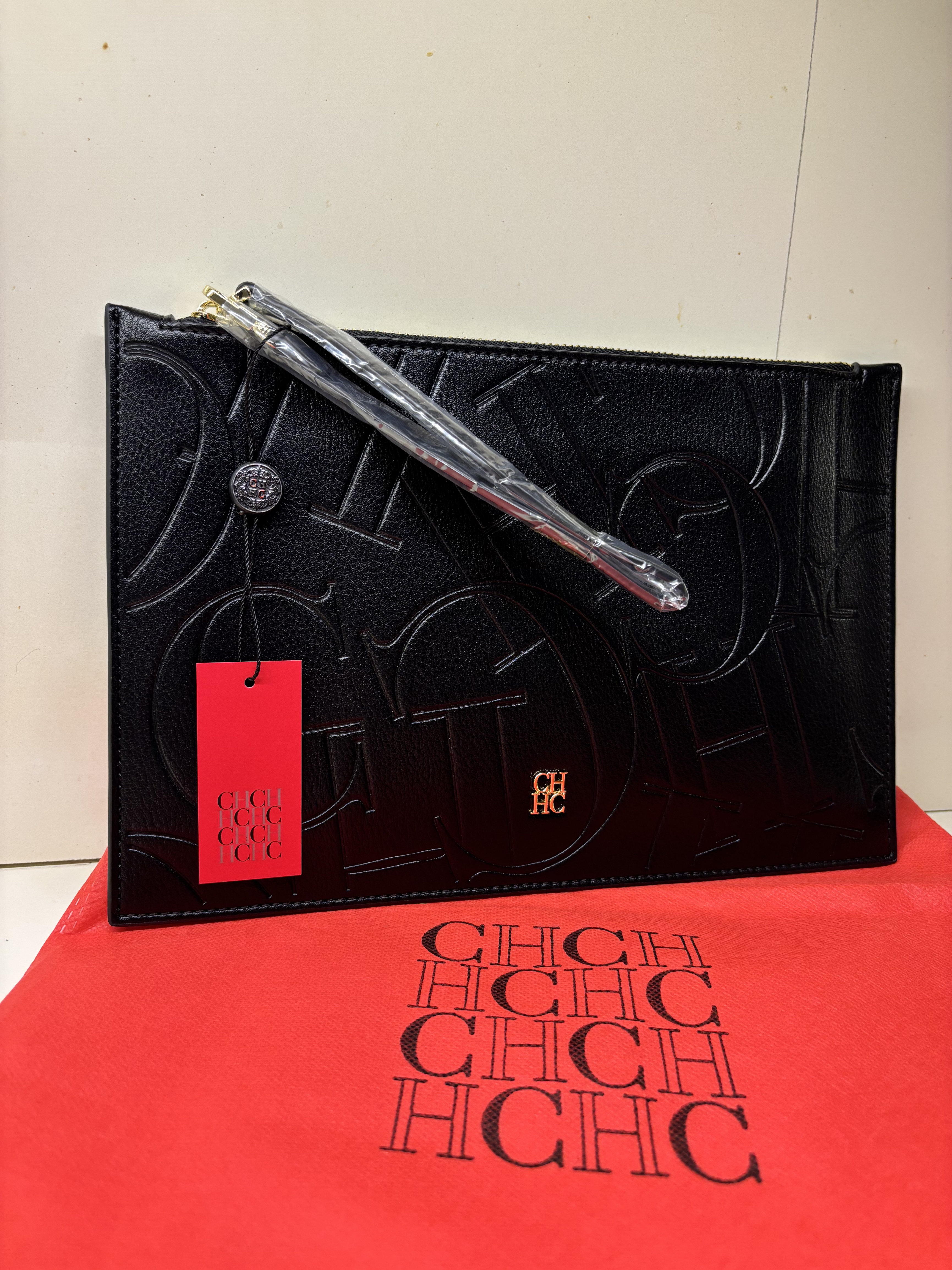 carteras y maletas - Cartera tipo sobre Carolina Herrera CH negro  0