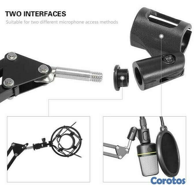 camaras y audio - Soporte de mesa de microfono condensador  4