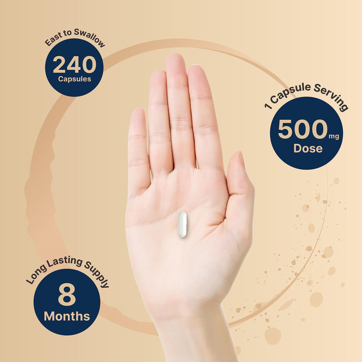 Salud y Equipamiento Médico - Glicinato De Magnesio 500mg 240cap Naturebell 3