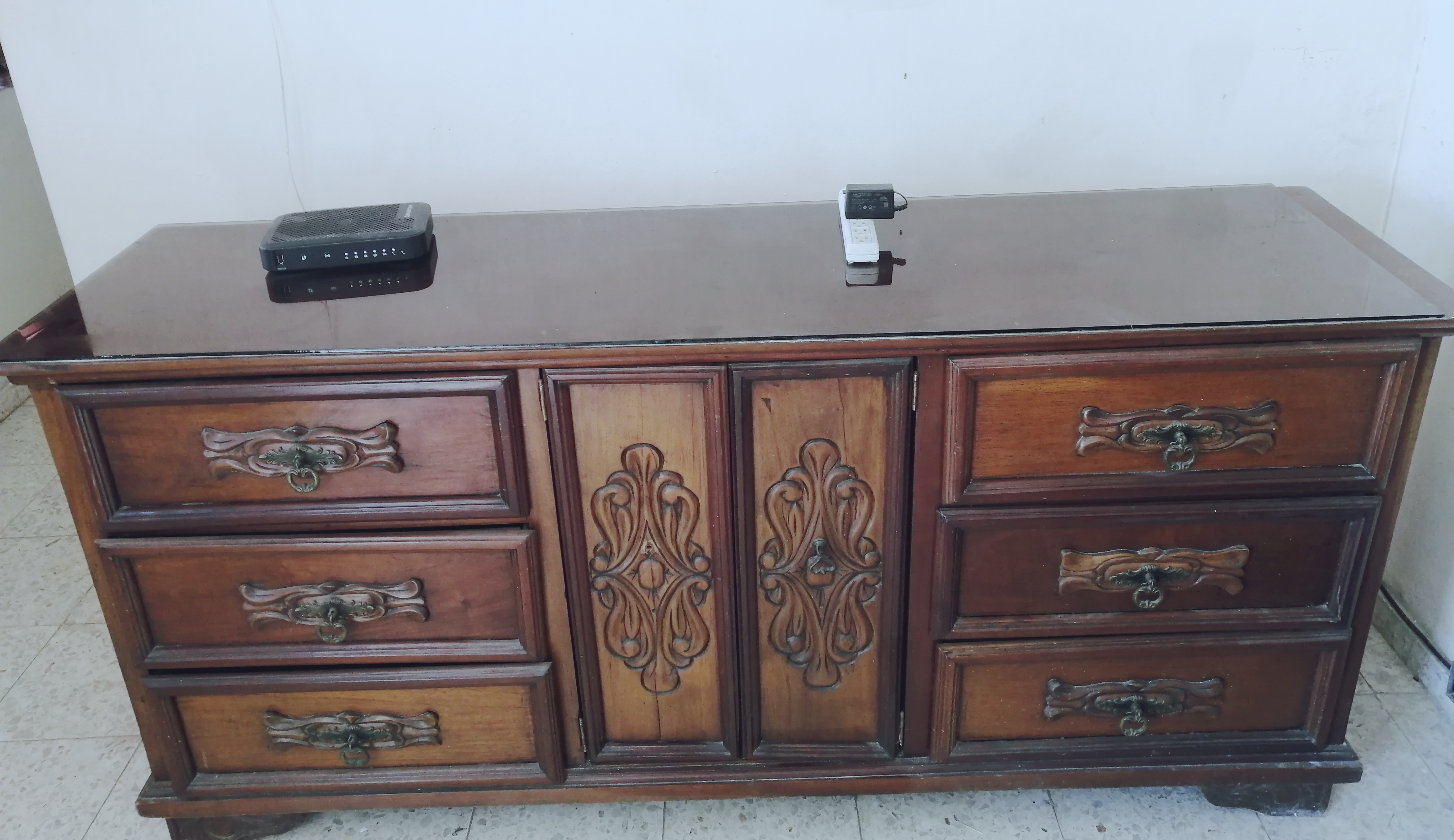 arte y antigüedades - Credenza Caoba Centenaria elegante 0