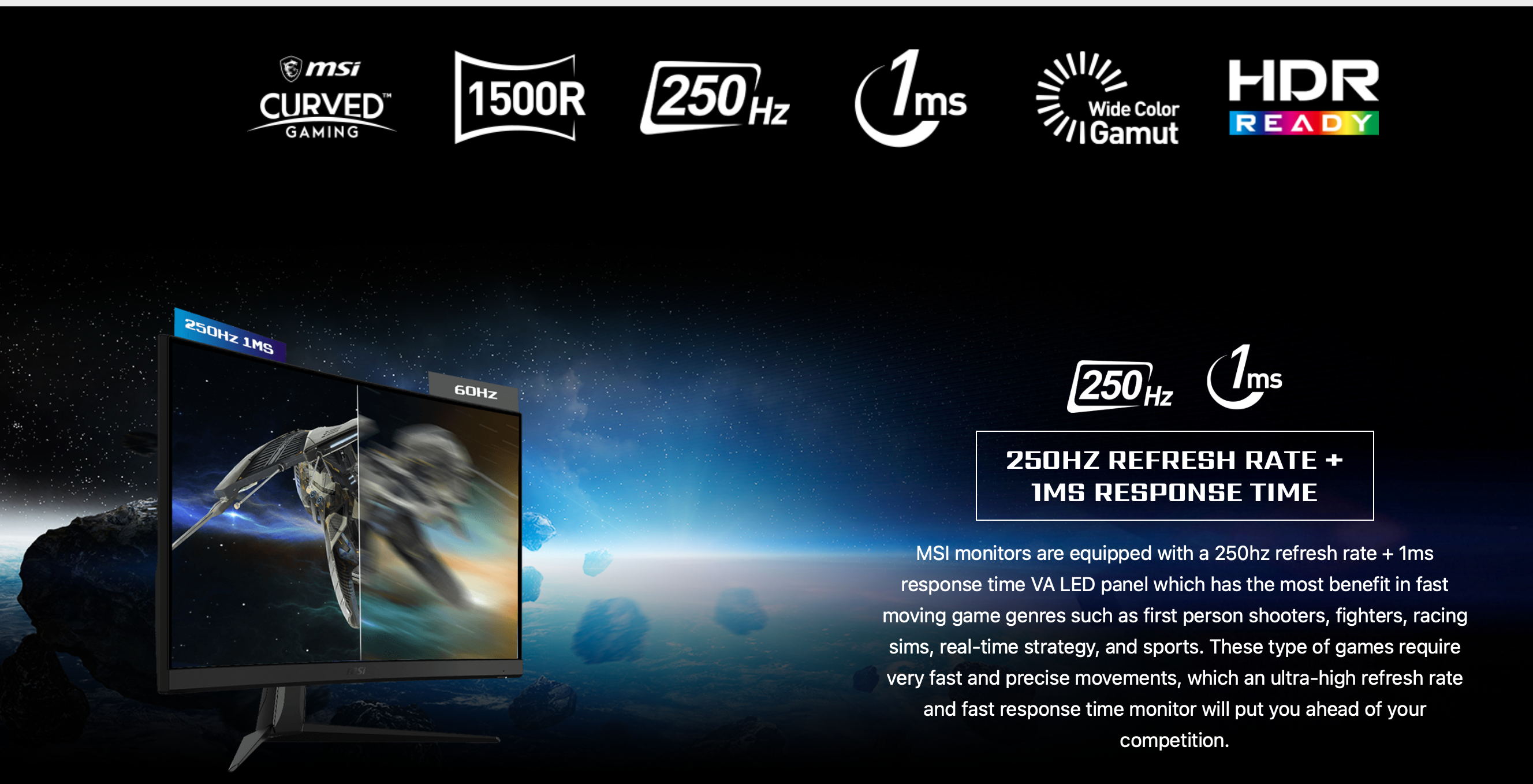 computadoras y laptops - MONITOR GAMER MSI CURVED 32 PULGADAS FHD  4