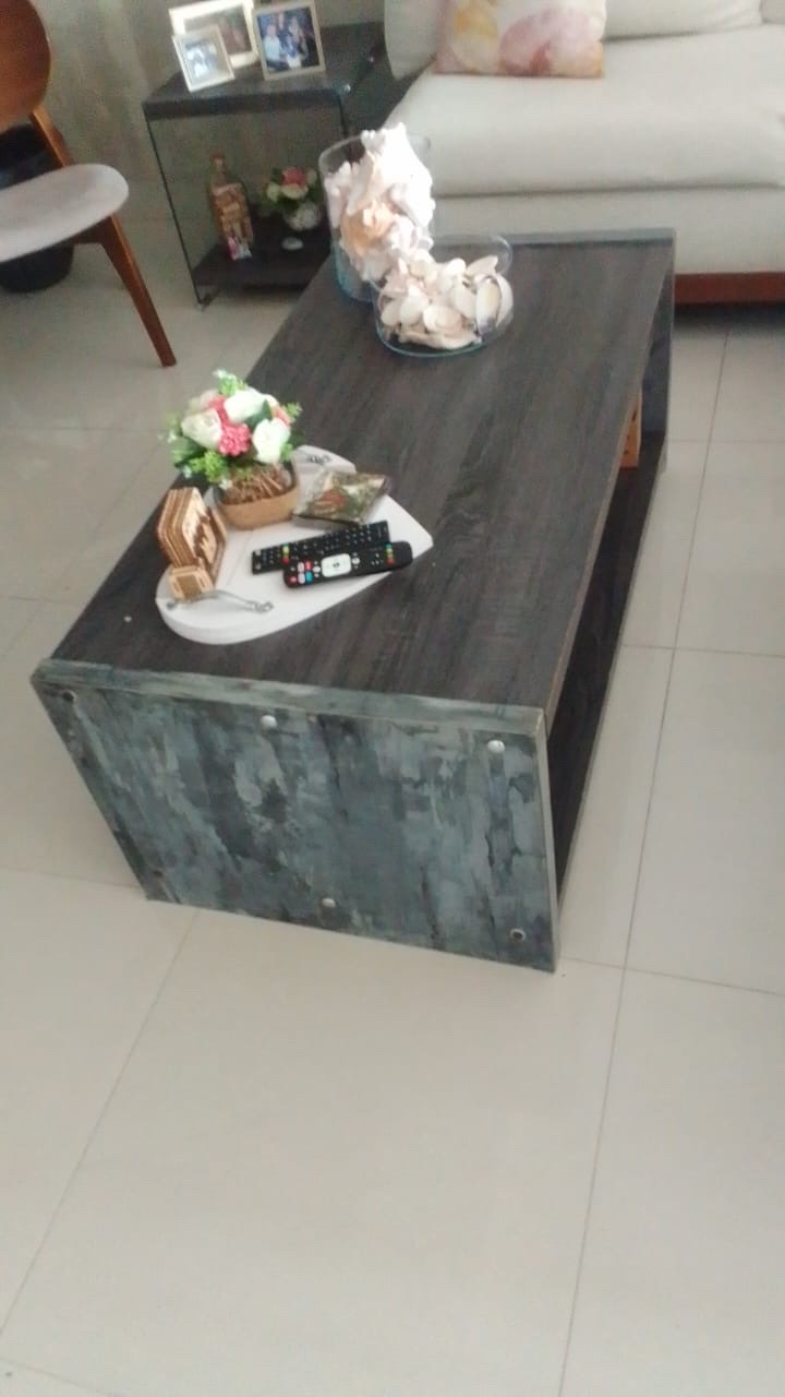 muebles y colchones - mesa de centro rectangular para sala moderna 1