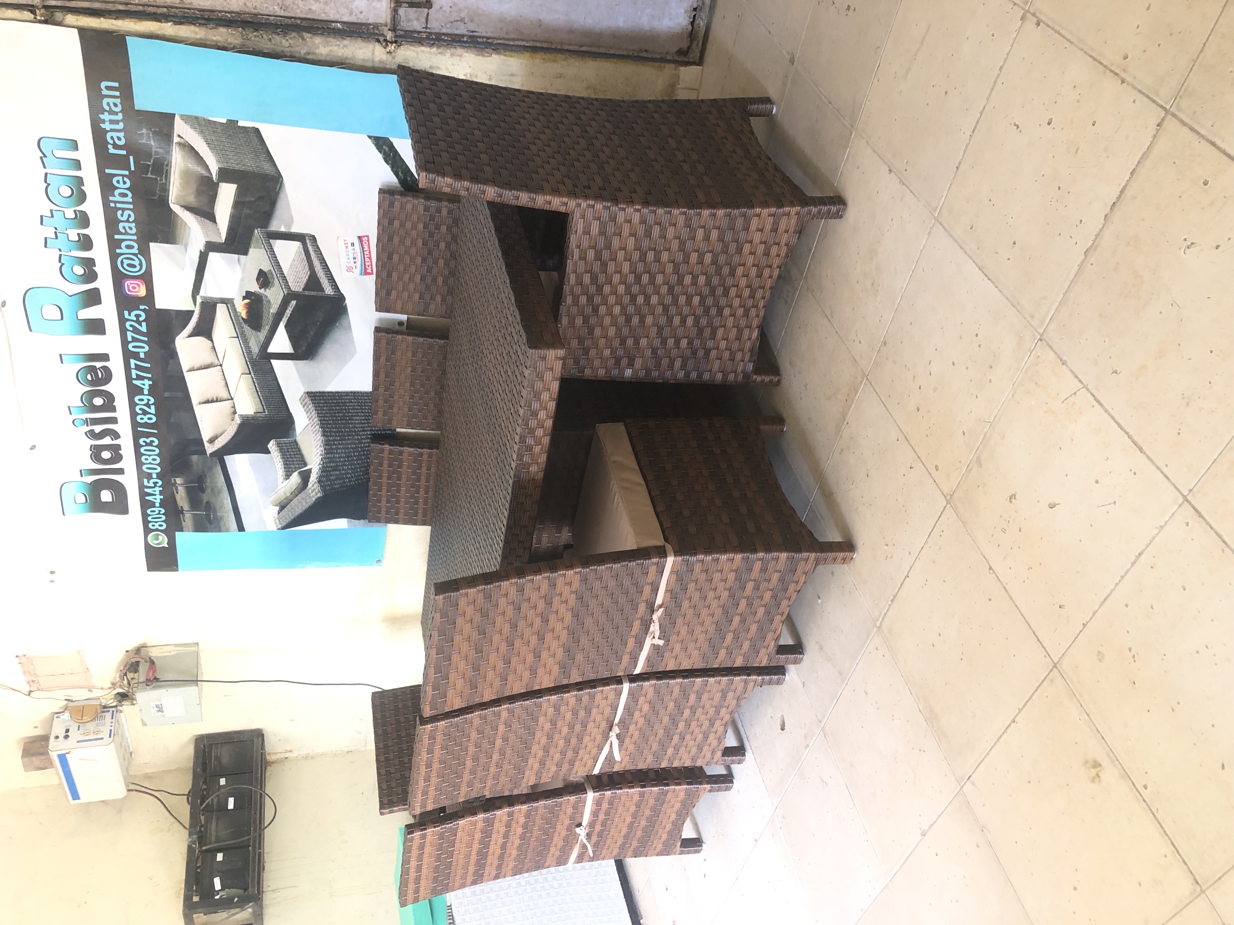 muebles y colchones - muebles y comedores de exterior, en mimbre y rattan sintético  2
