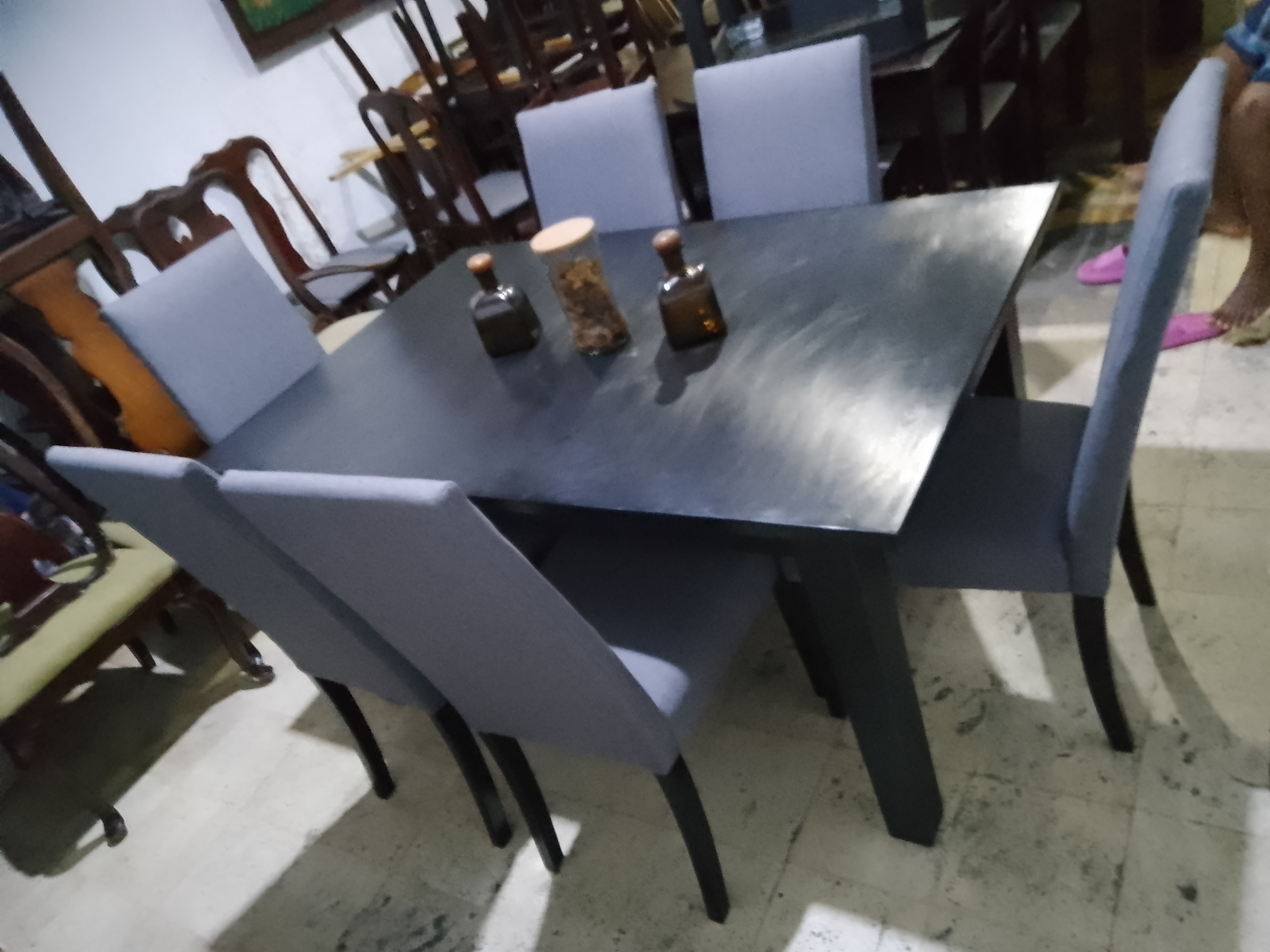 muebles y colchones - comedor usado 6 sillas importados ni roto ni flojo bien de pintura  2