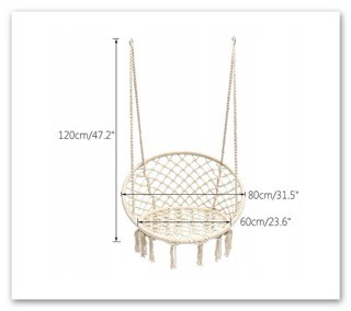 decoración y accesorios - Silla de hamaca, Boho, colgante, Columpio, macrame, terraza, balcon, dormitorio 1