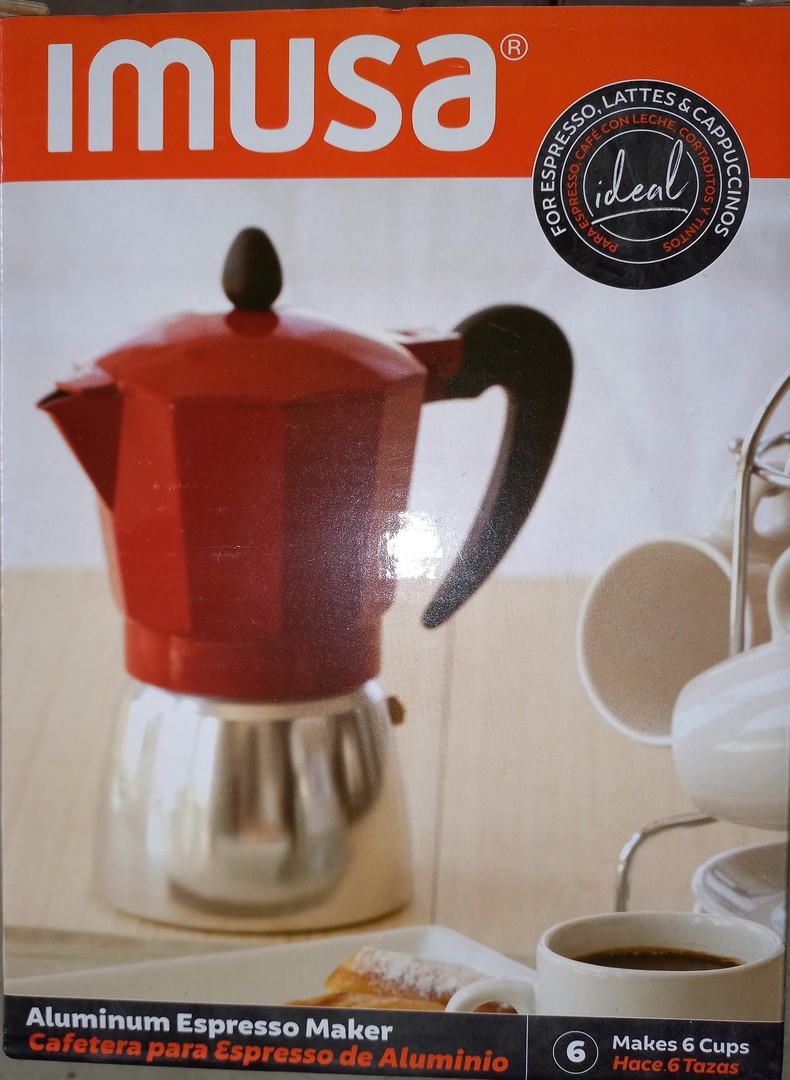 cocina - CAFETERA PARA EXPRESSO DE ALUMINIO DE 6 TAZAS IMUSA. 0