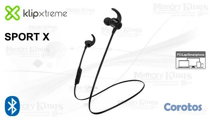 computadoras y laptops - AUDIFONO CON MICROFONO BLUETOOTH KLIPX SPORT X, DEPORTIVOS, BATERIA RECARGABLE,  2