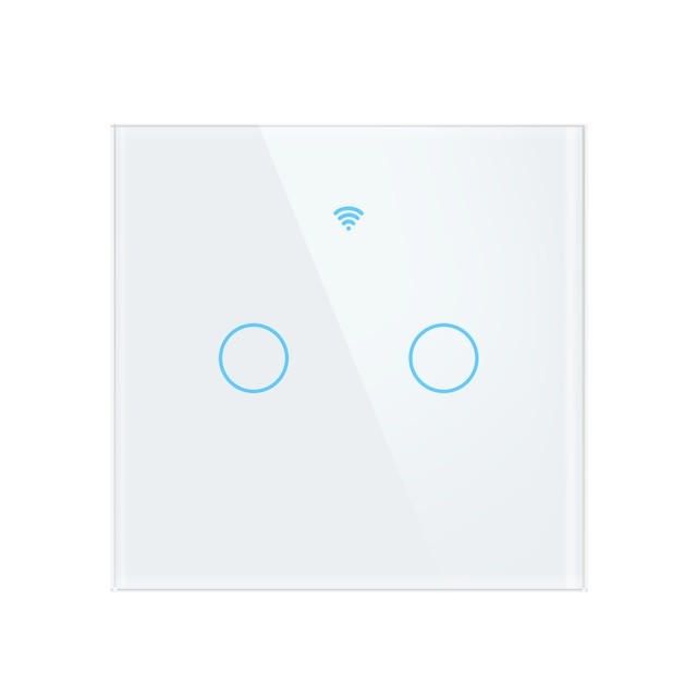 accesorios para electronica - Interruptor tactil WIFI 2 conectores, contecta con Alexa,  no usa neutro
 3