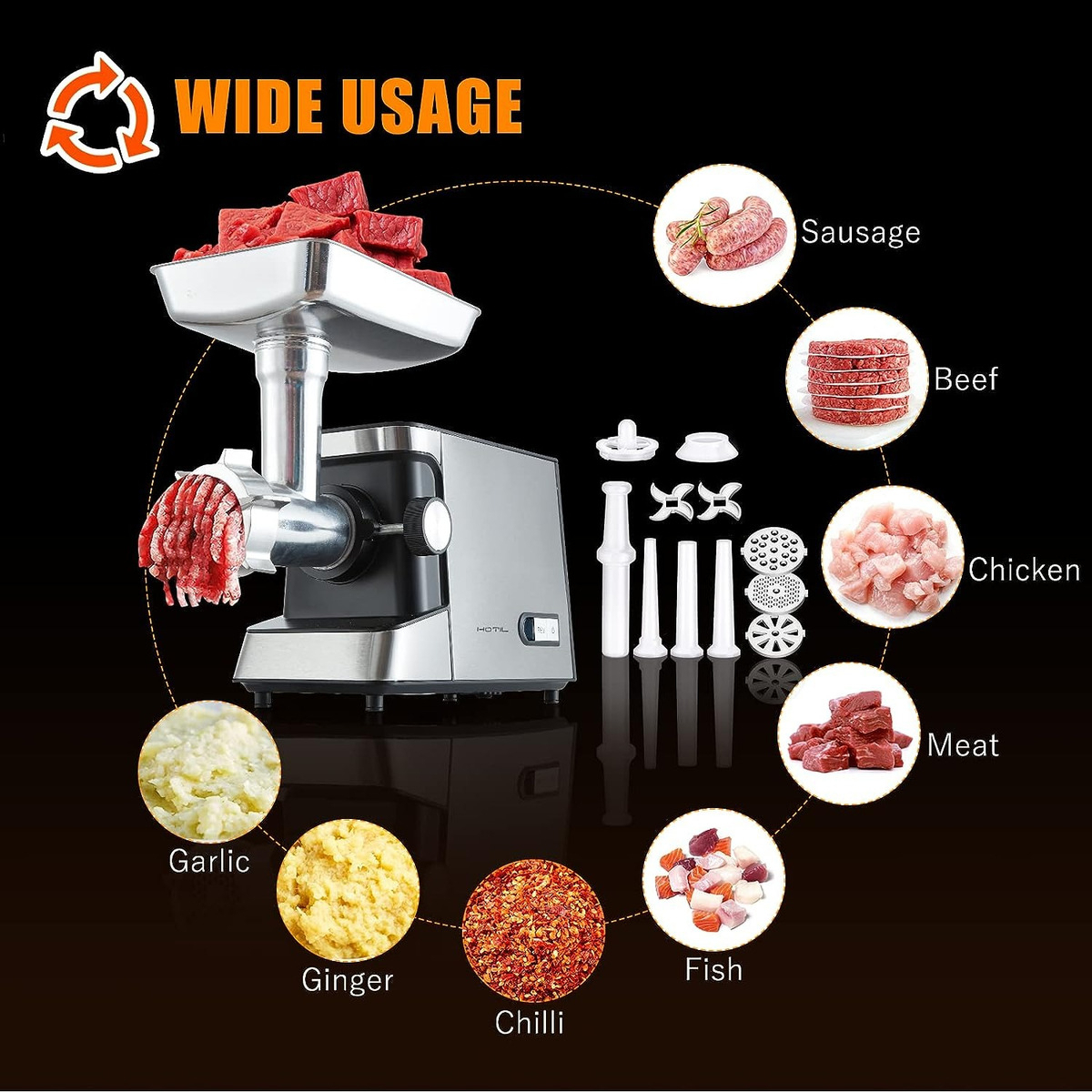 cocina - Triturador Eléctrico De Carne Y Embutidora De Salchichas 1