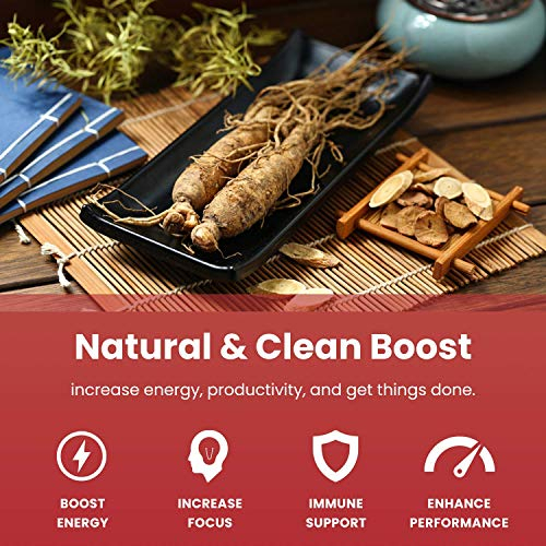 Salud y Equipamiento Médico - Nutrachamps Korean Red Panax Ginseng 1000mg 120 Cápsulas Veg 2