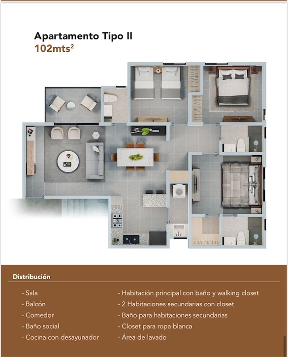 apartamentos - Apartamento en plano de venta en Los llanos de Gurabo 4