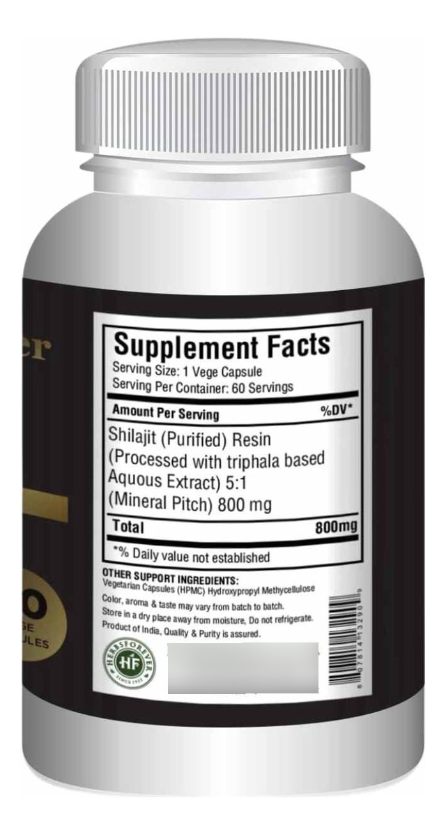 Salud y Equipamiento Médico - Shilajit 800mg 60 capsulas Herbs forey 1