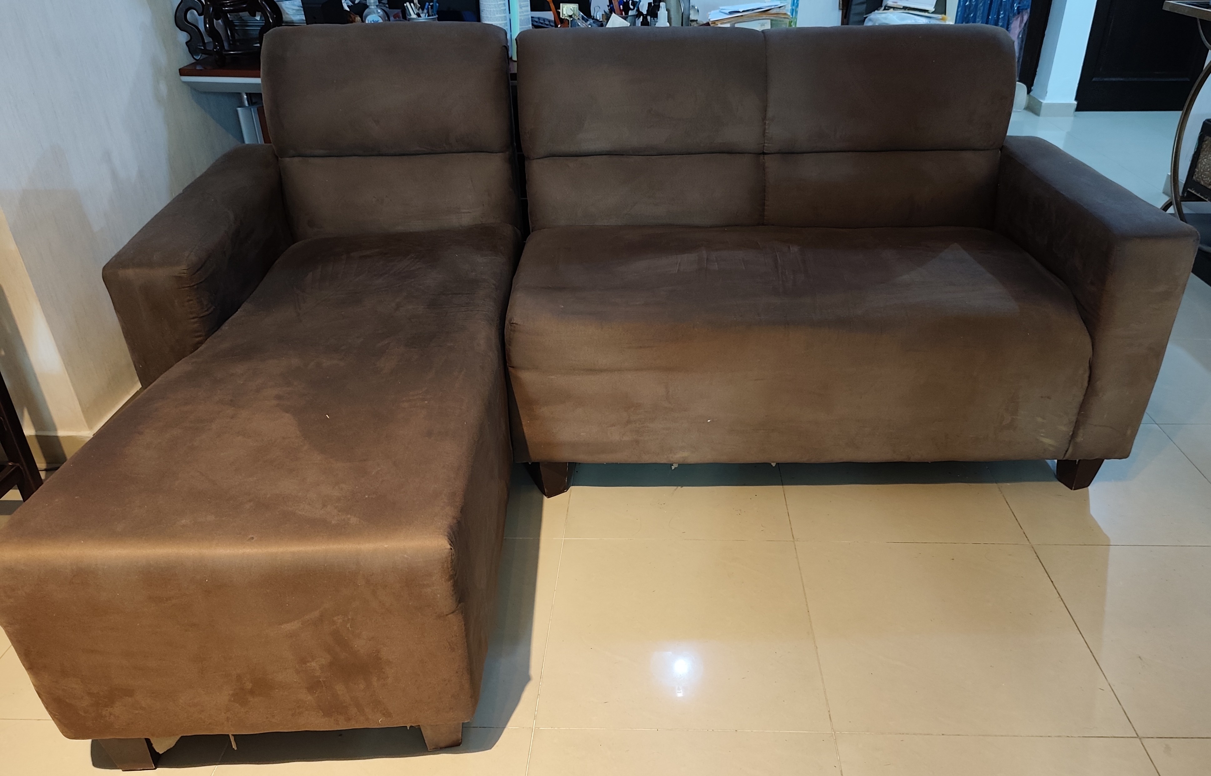 muebles y colchones - Vendo mueble L color marron