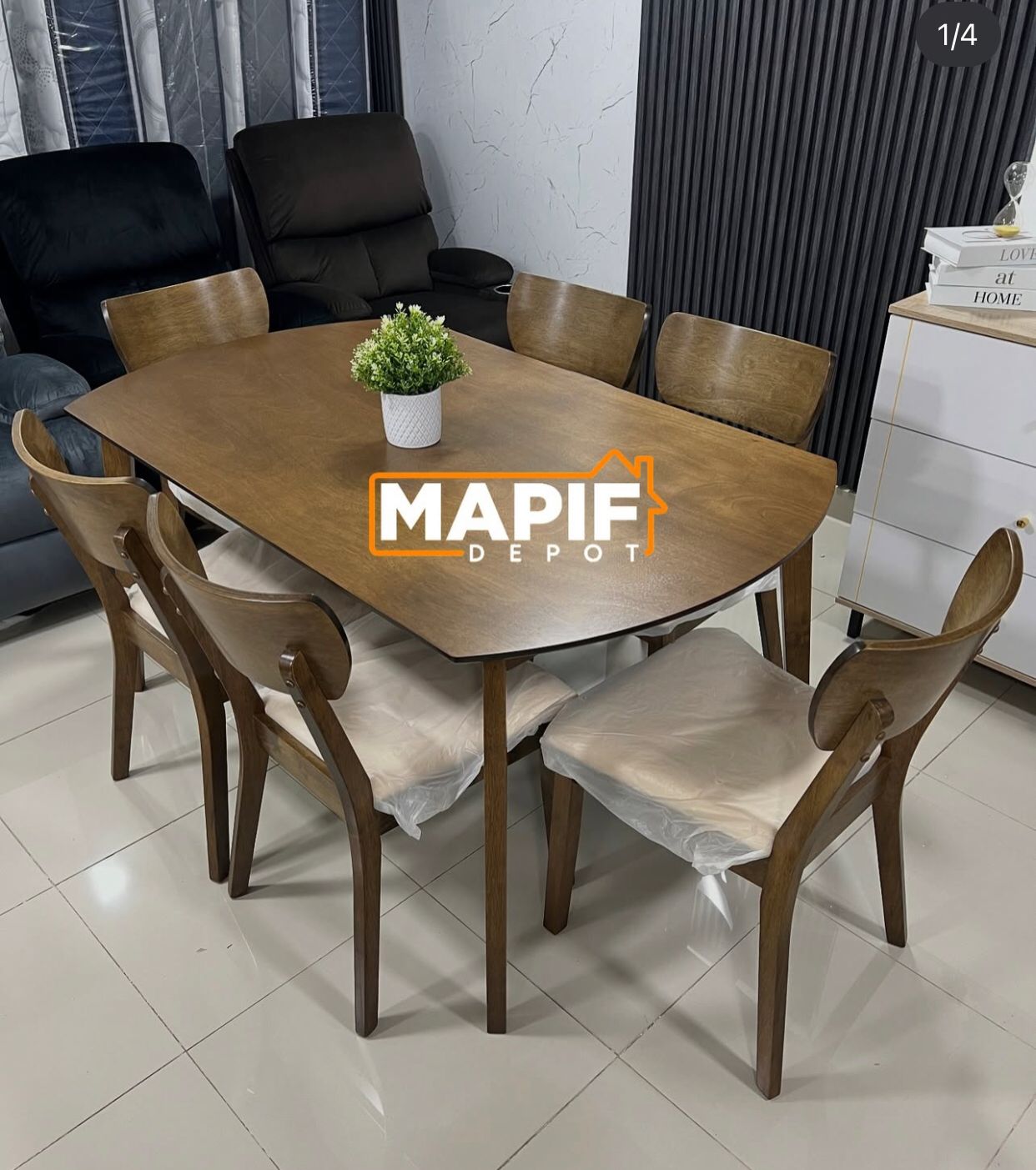 muebles y colchones - JUEGO DE COMEDOR 6 SILLAS