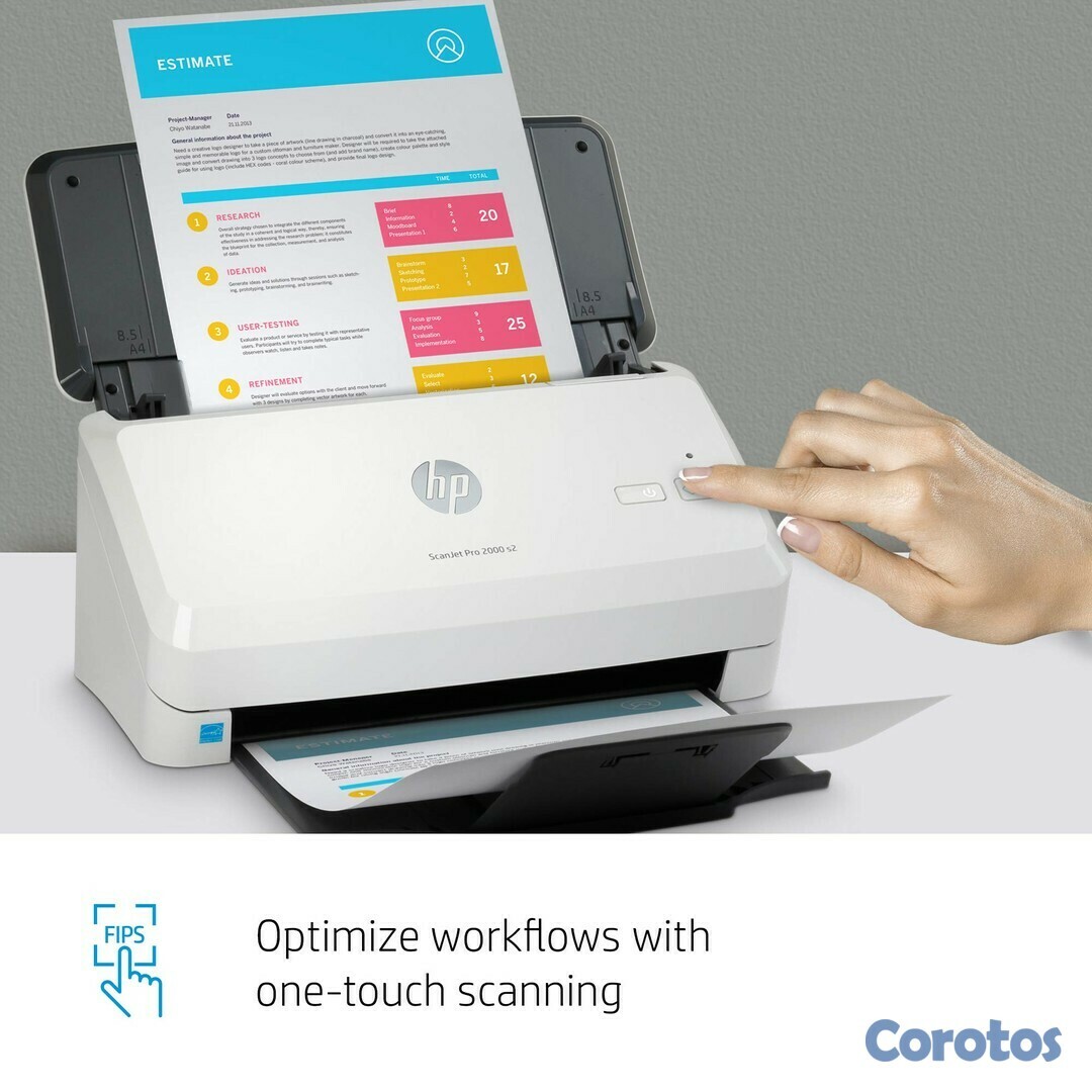 impresoras y scanners - SCANNER HP SCANJET PRO 2000 S2 SHEETFEED SCANNER - LETTER - 35 PPM / 75 IPM - 12 1