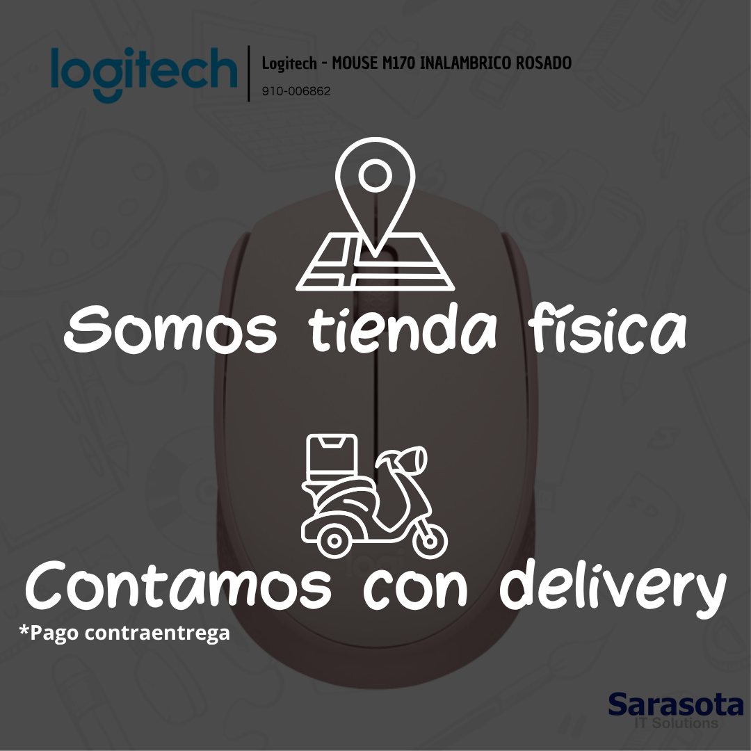 accesorios para electronica - Logitech - MOUSE M170 INALAMBRICO ROSADO 1
