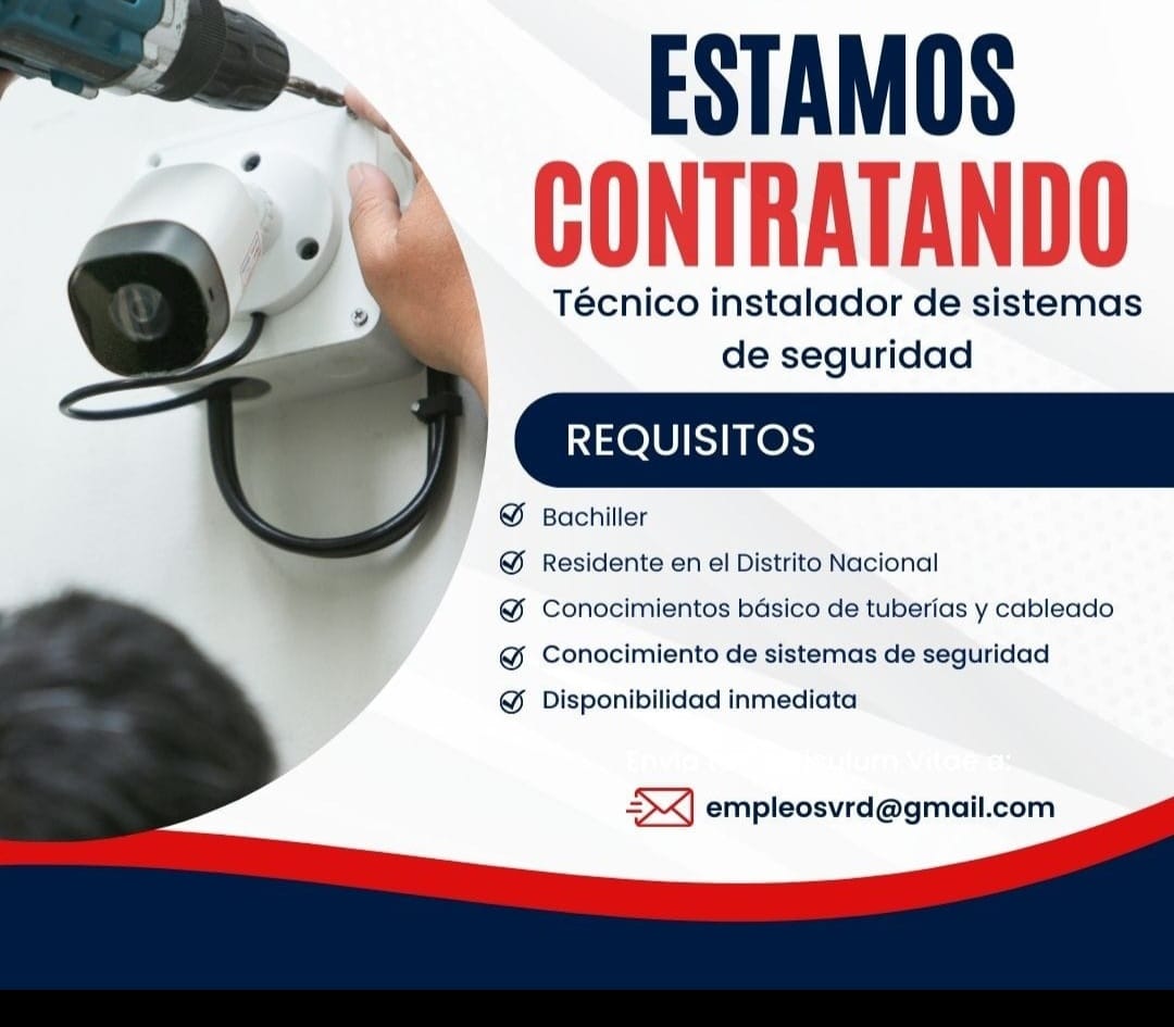 empleos disponibles - Técnico instalador sistemas de seguridad y redes