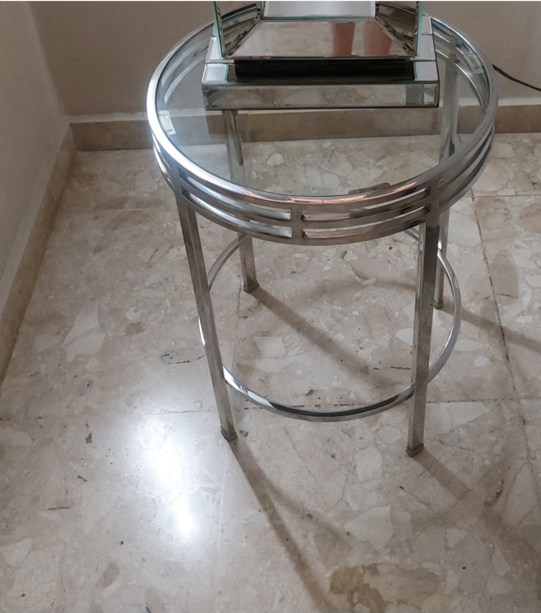 decoración y accesorios - Mesa en acero inoxidable 