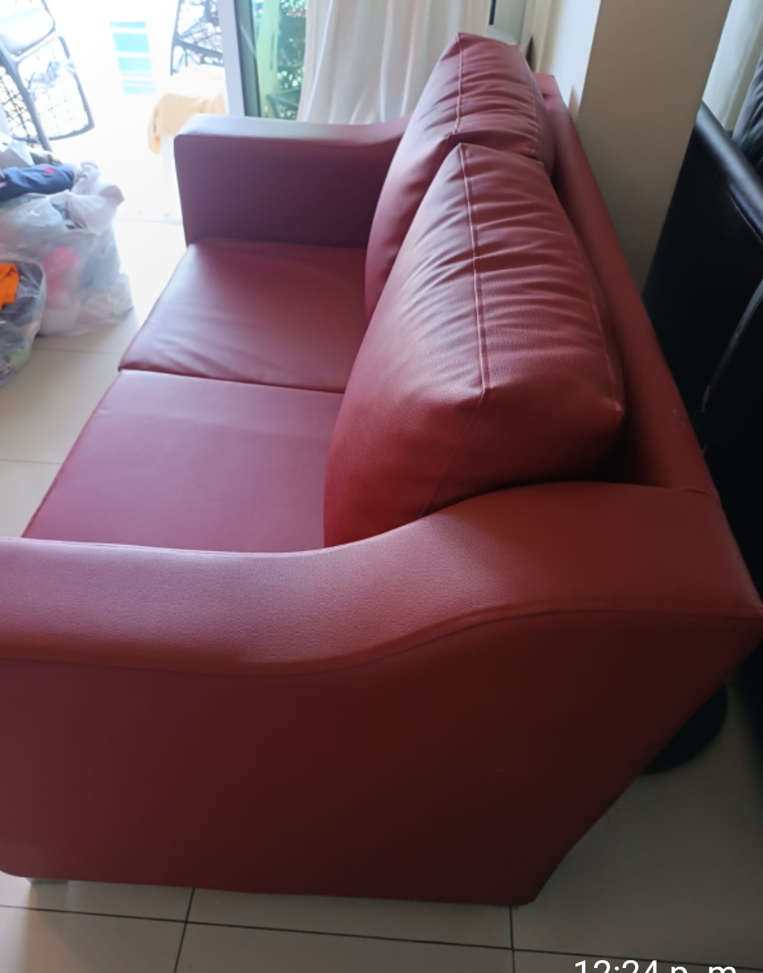 muebles y colchones - Sofa Rojo 5