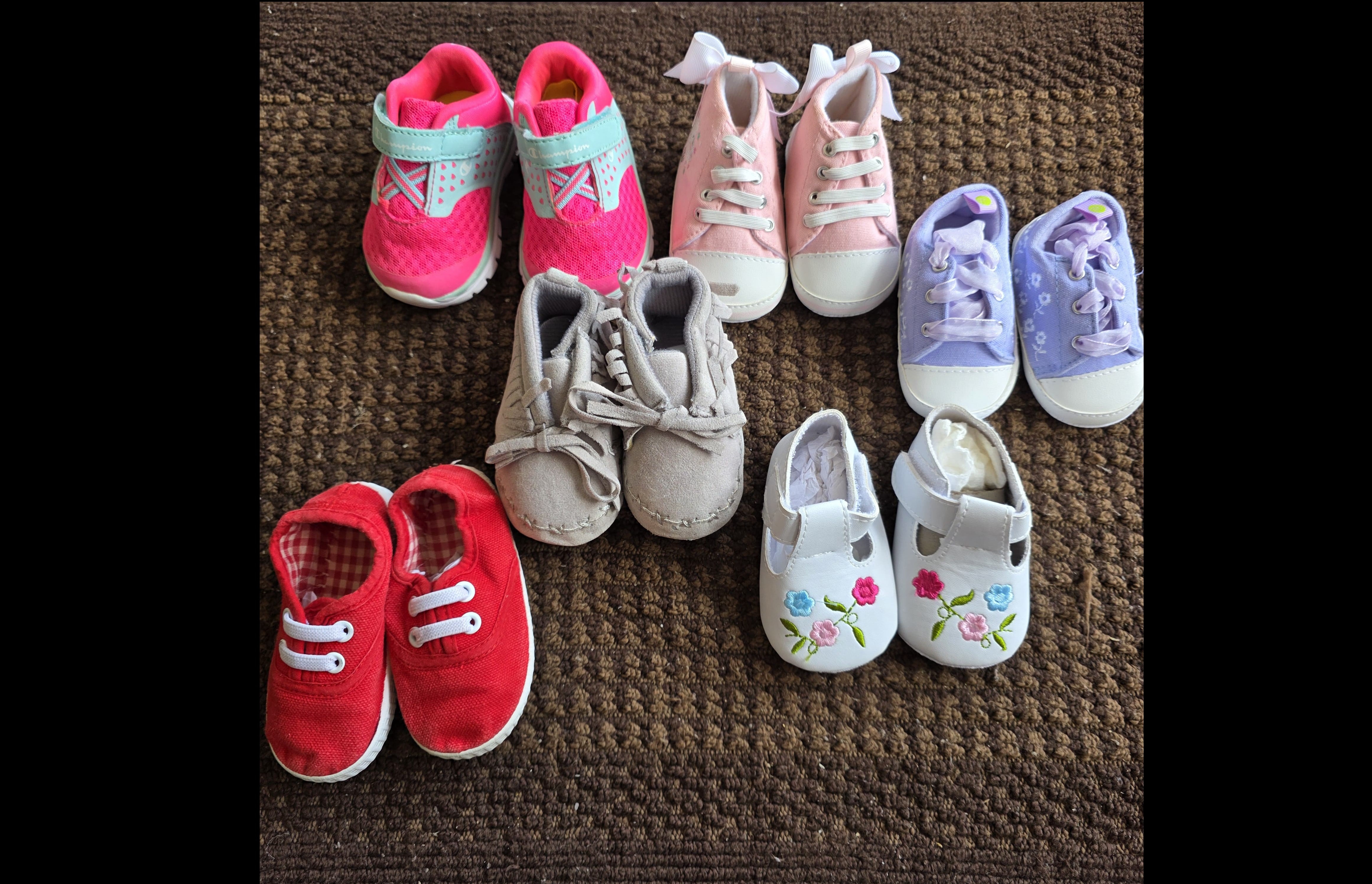 ropa y zapatos - 6 Pares zapato  tenis niña 0-3 meses. Todo por $500