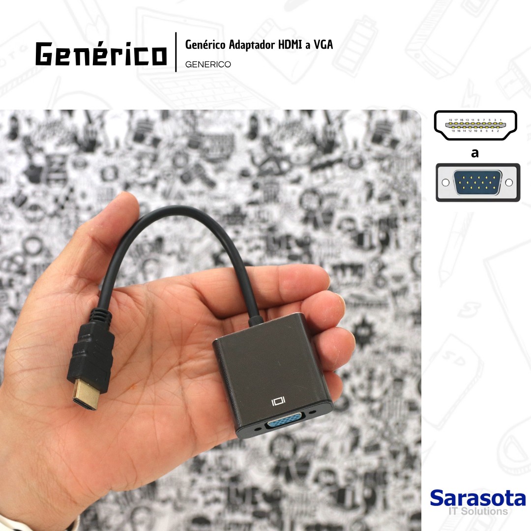 accesorios para electronica - Adaptador HDMI a VGA  1