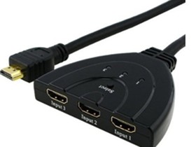 computadoras y laptops - SWITCH SPLITTER INTELIGENTE HDMI 1X3 AGILER, CON CABLE. CONECTADOS PARALELAMENTE 2