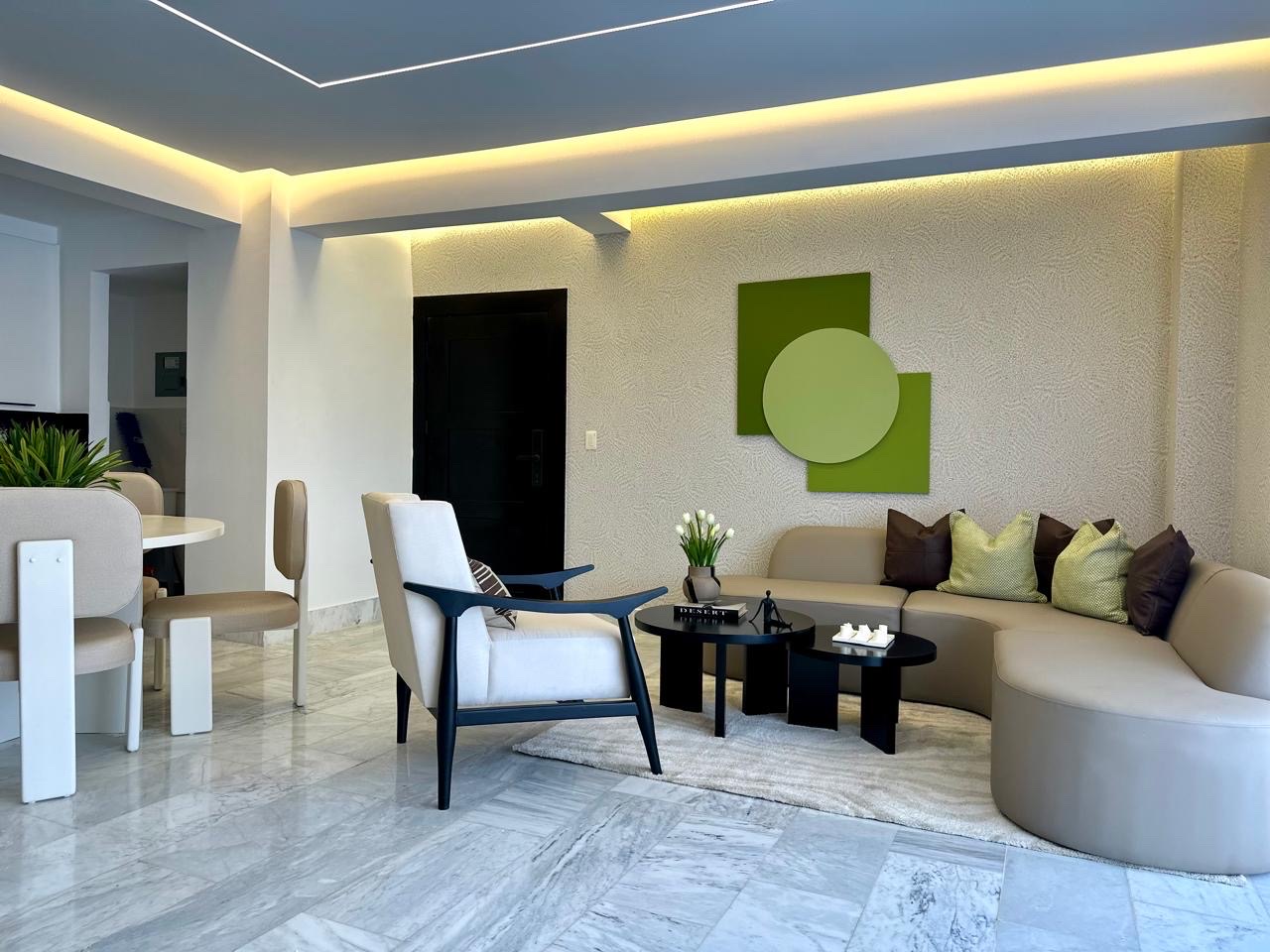 apartamentos - Pisl alto de renta amueblada en La Esmeralda, Santiago 3