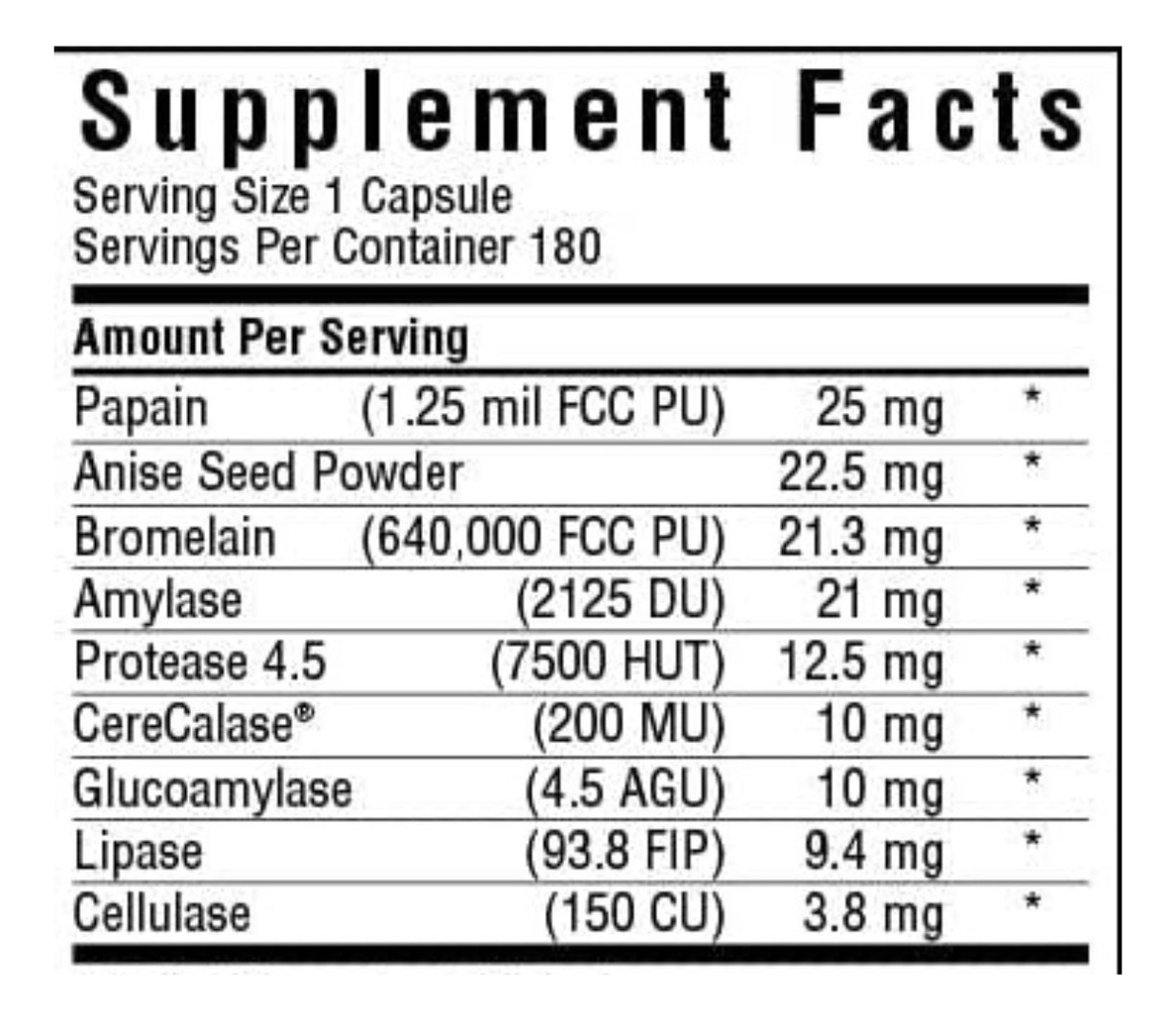 Salud y Equipamiento Médico - Enzimas Digestivas Bluebonnet 1