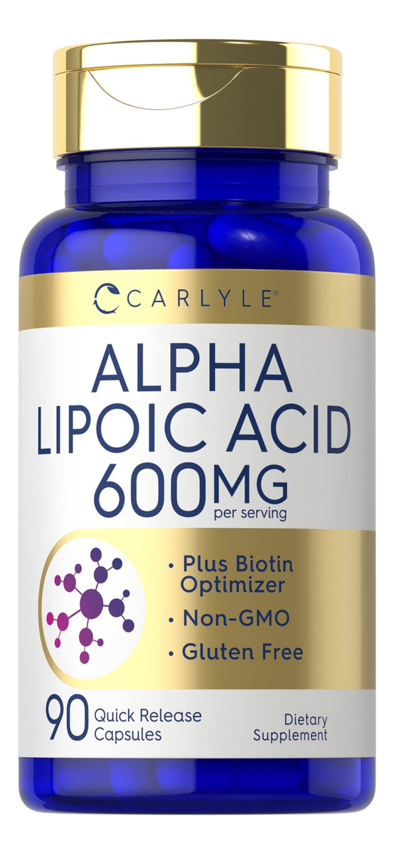 Salud y Equipamiento Médico - Acido Alfa Lipoico 600 Mg 90 Cap Carlyle