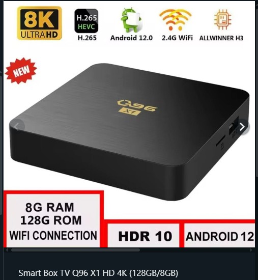 otros electronicos - Smart Box TV Q96 X1 HD 4K  (128GB/8GB) 1