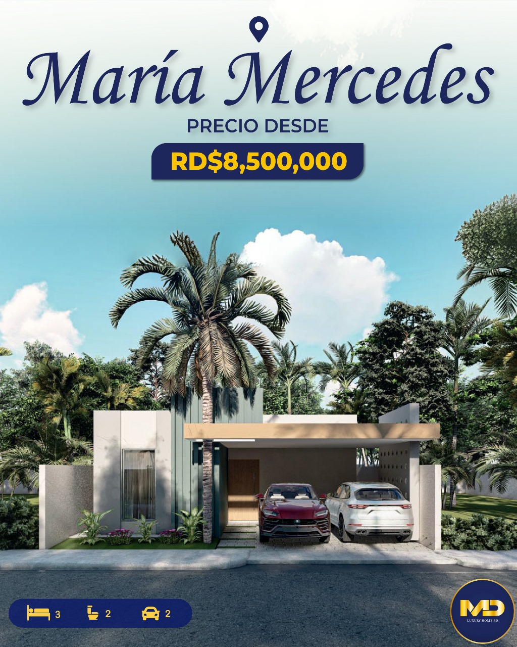 casas - 🏡Casa Nueva en Santo Domingo Este | 3Hab, Patio y Marquesina | Cerca Av. Hípica